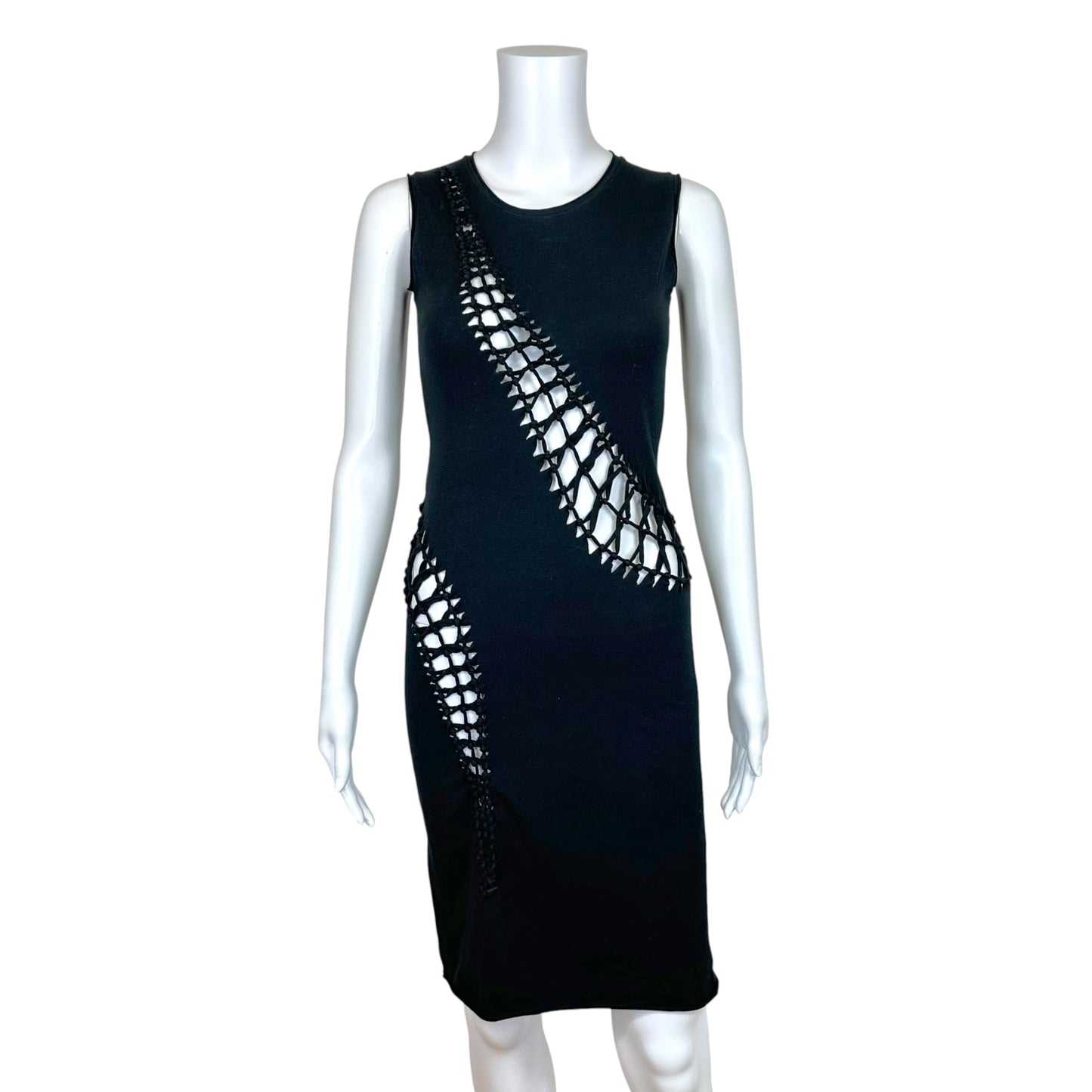 Jean Paul Gaultier S/S 2001 Black Cut-Out Midi Dress