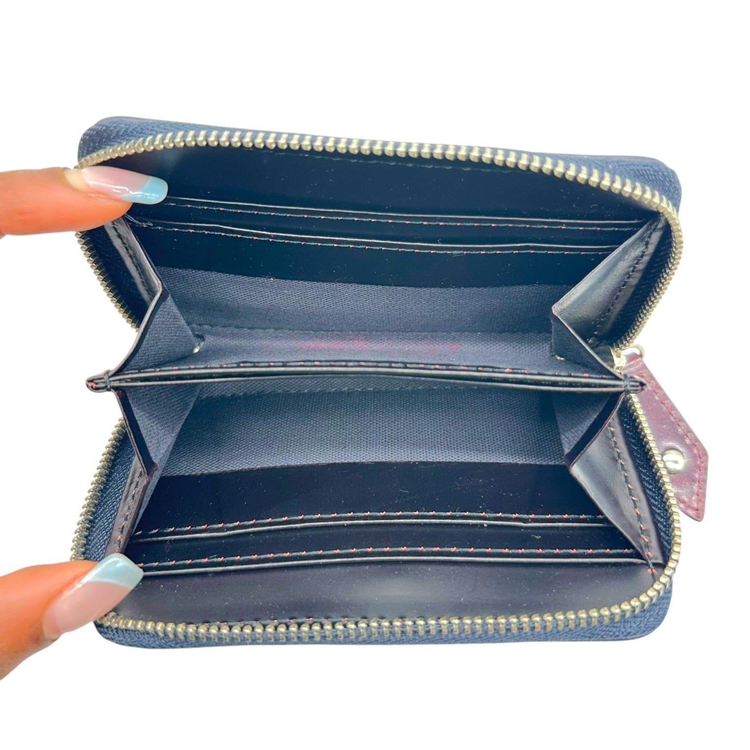 Vivienne Westwood Black Silver Logo Bi-Fold Zip Wallet