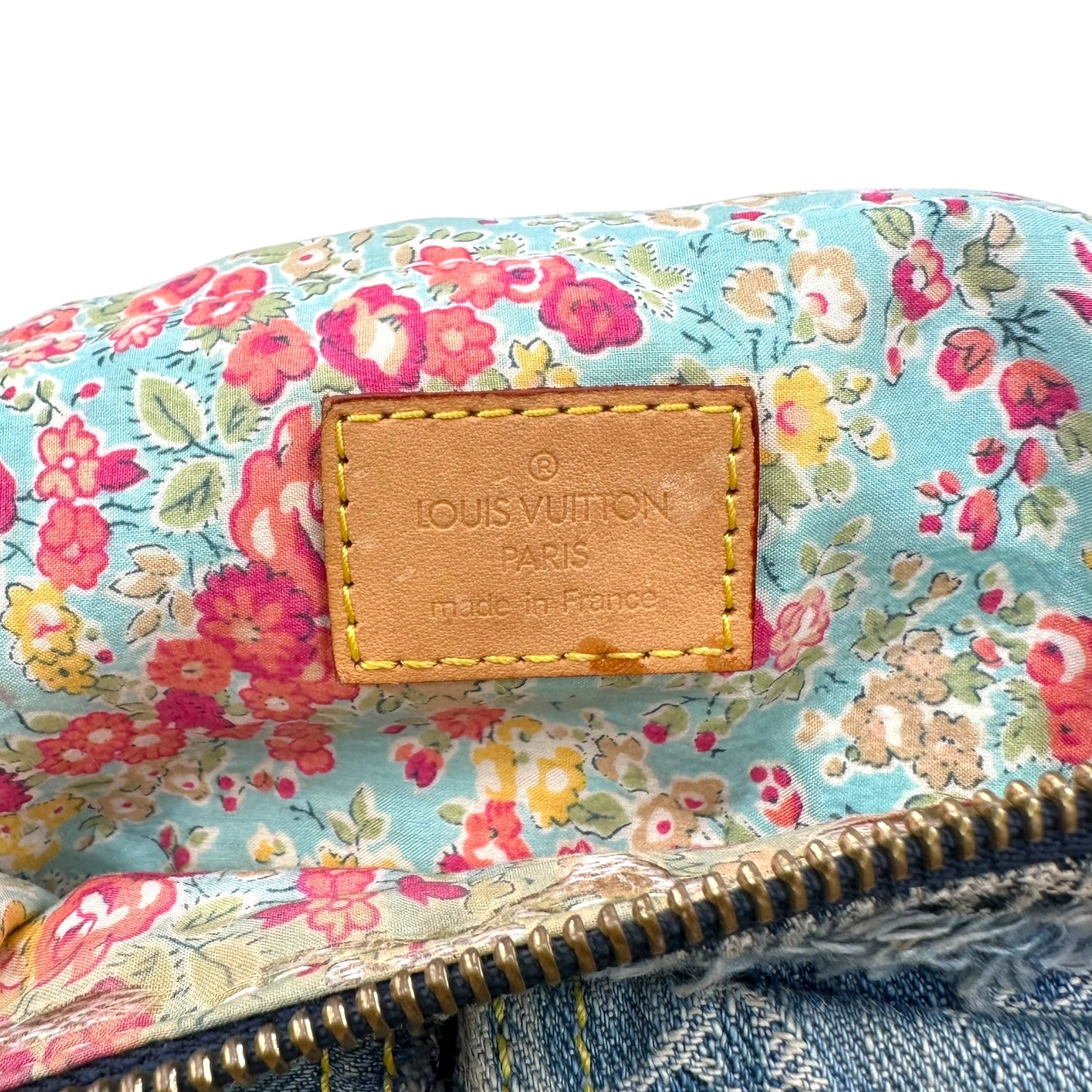 Louis Vuitton Denim Patchwork Pochette Bag