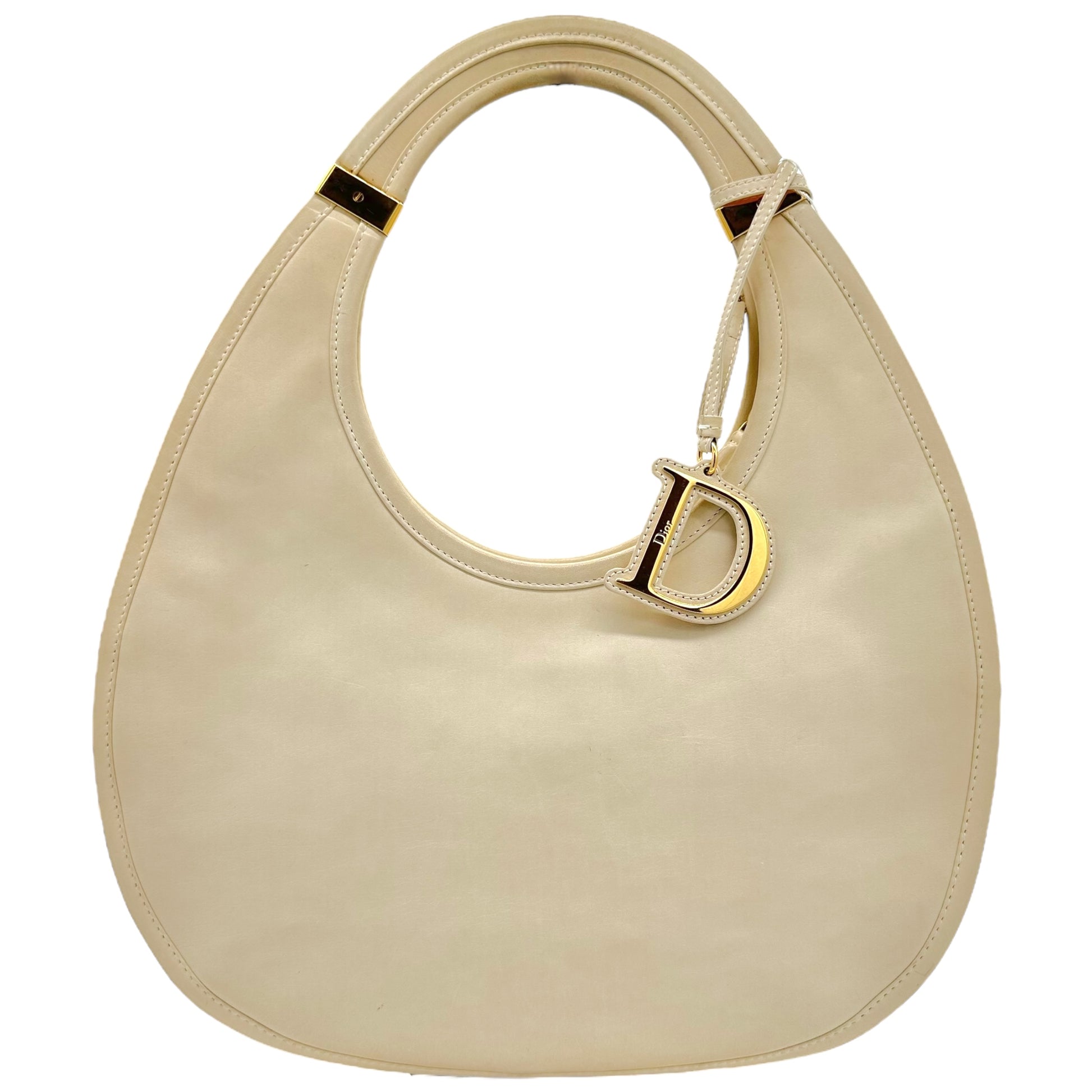 Christian Dior Ivory Leather Crescent Bag - Outfit Repeater