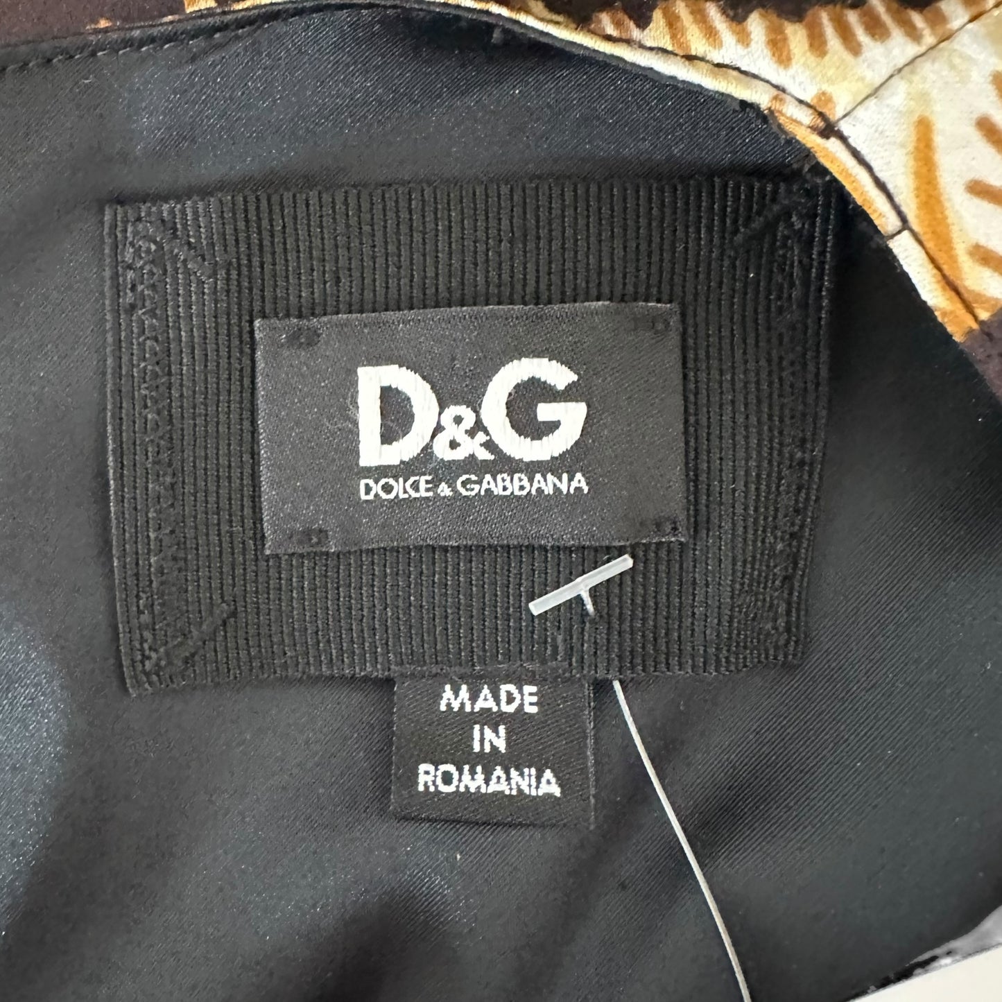 D&G Dolce & Gabbana Tiger Print Silk Mini Dress