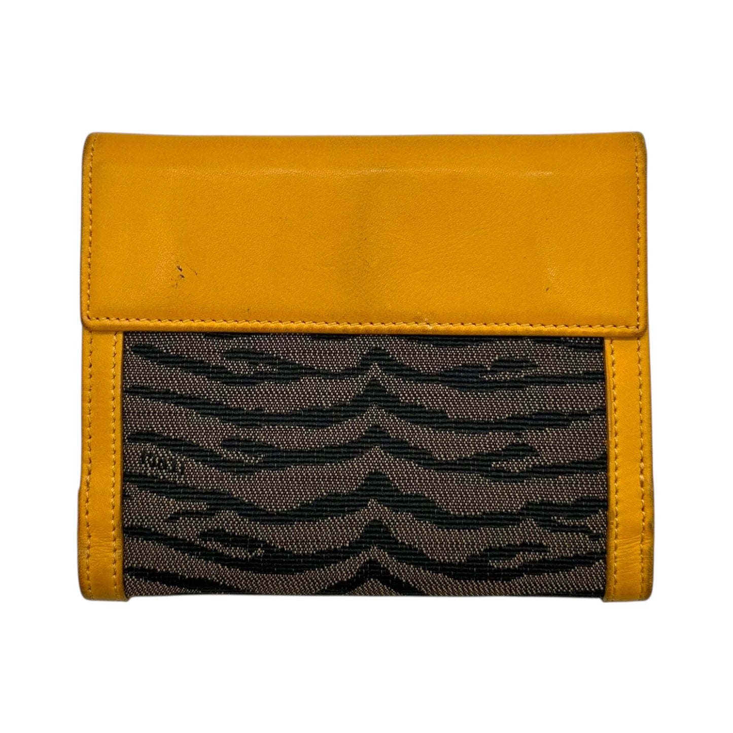 Fendi Yellow Leather & Tiger Print Bi-fold Wallet - Outfit Repeater