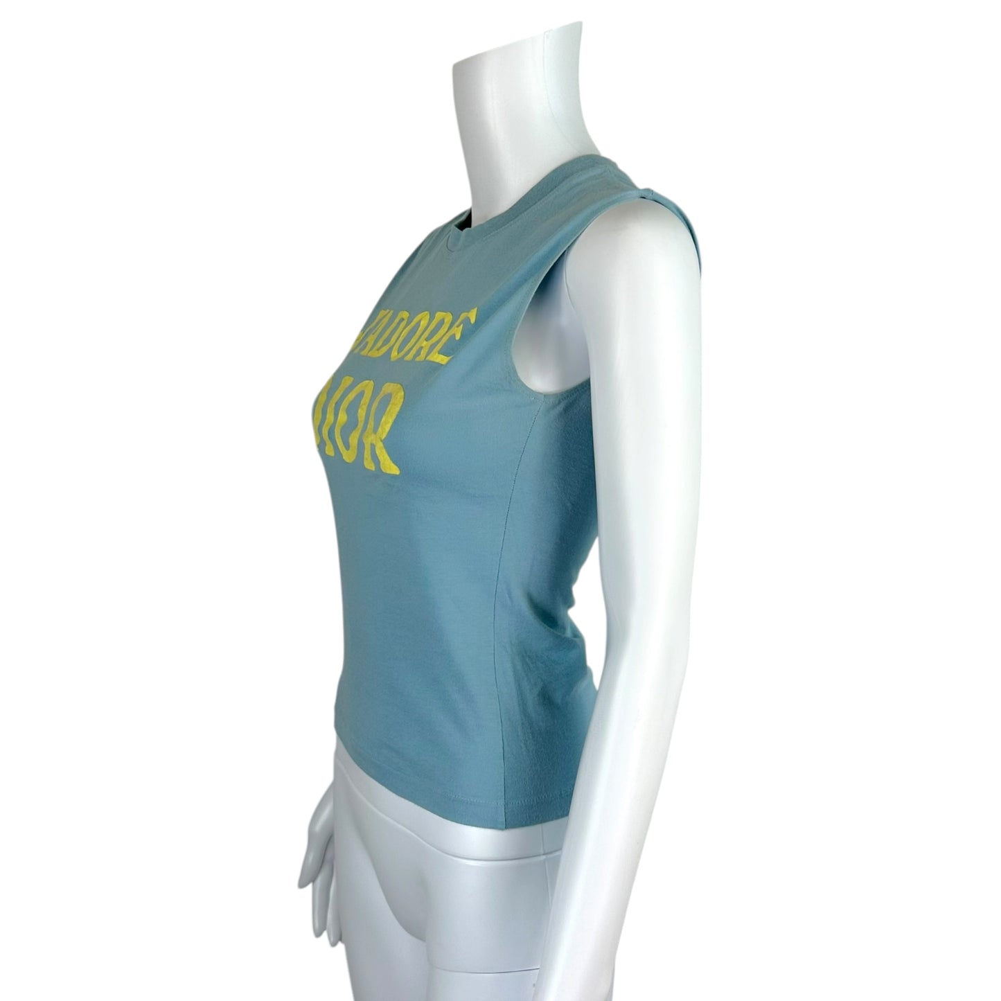 Christian Dior Light Blue Yellow Tank Top