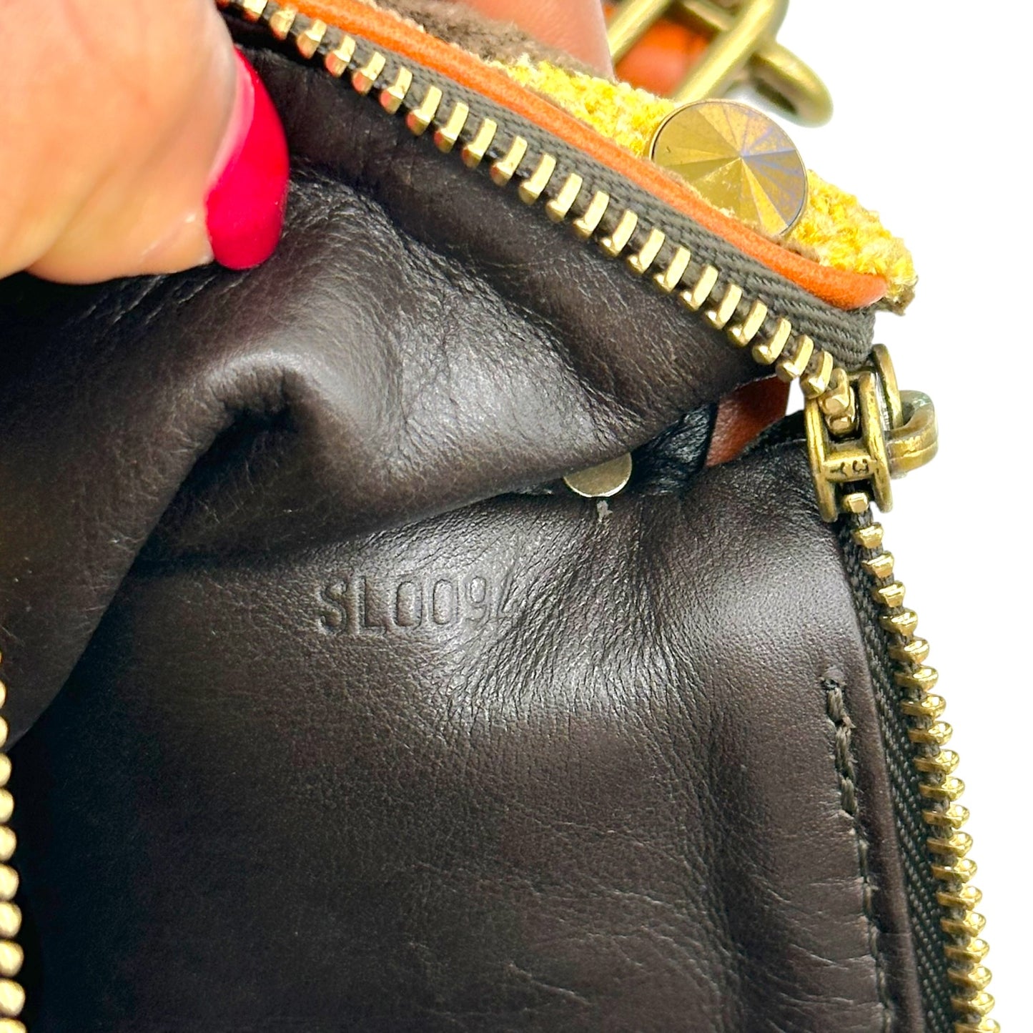 Louis Vuitton Brown & Gold Trompe L'oeil Studded Pochette Bag