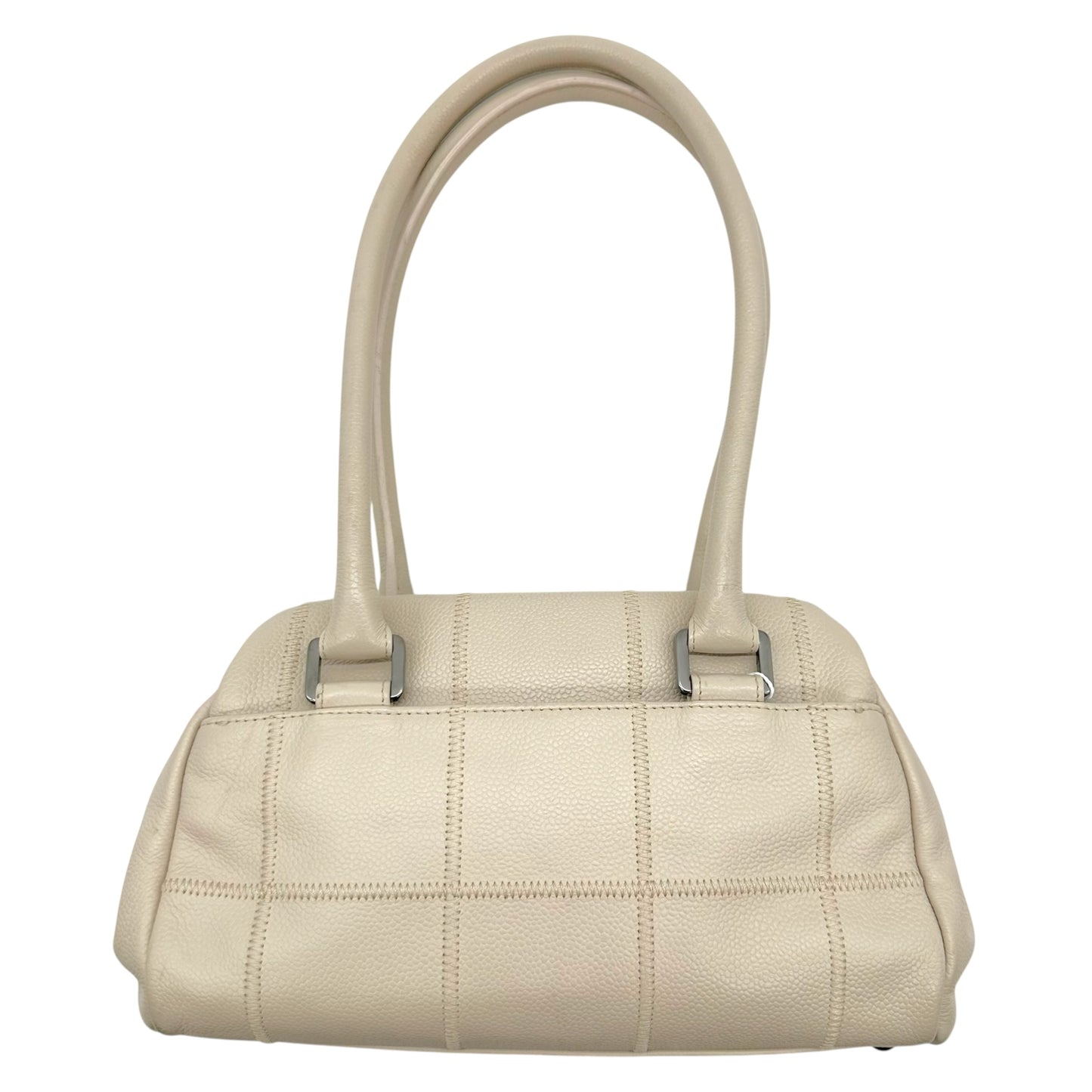 Chanel Ivory Caviar Leather Small Bowler Shoulder Bag
