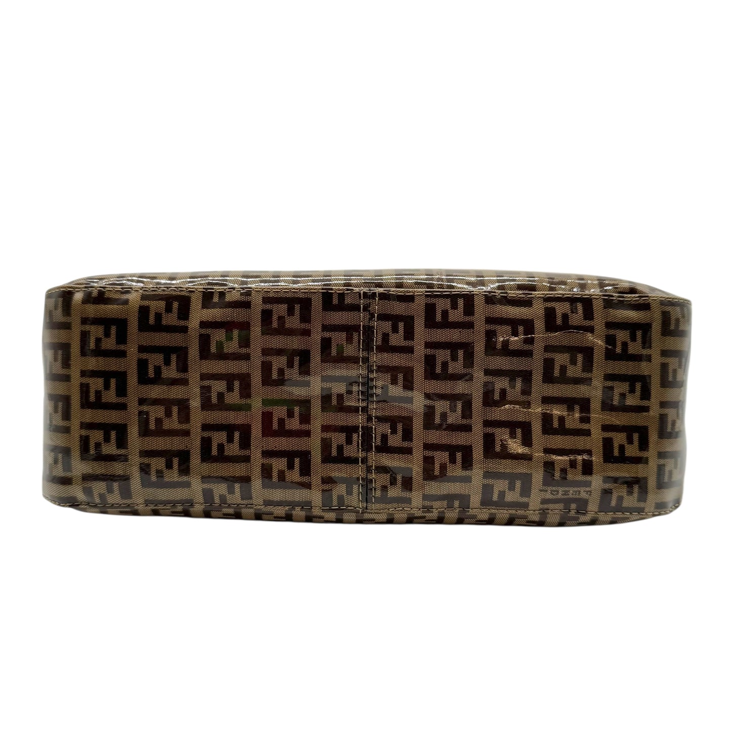 Fendi Tan Zucchino Monogram Coated Fold-Over Baguette Bag - Outfit Repeater