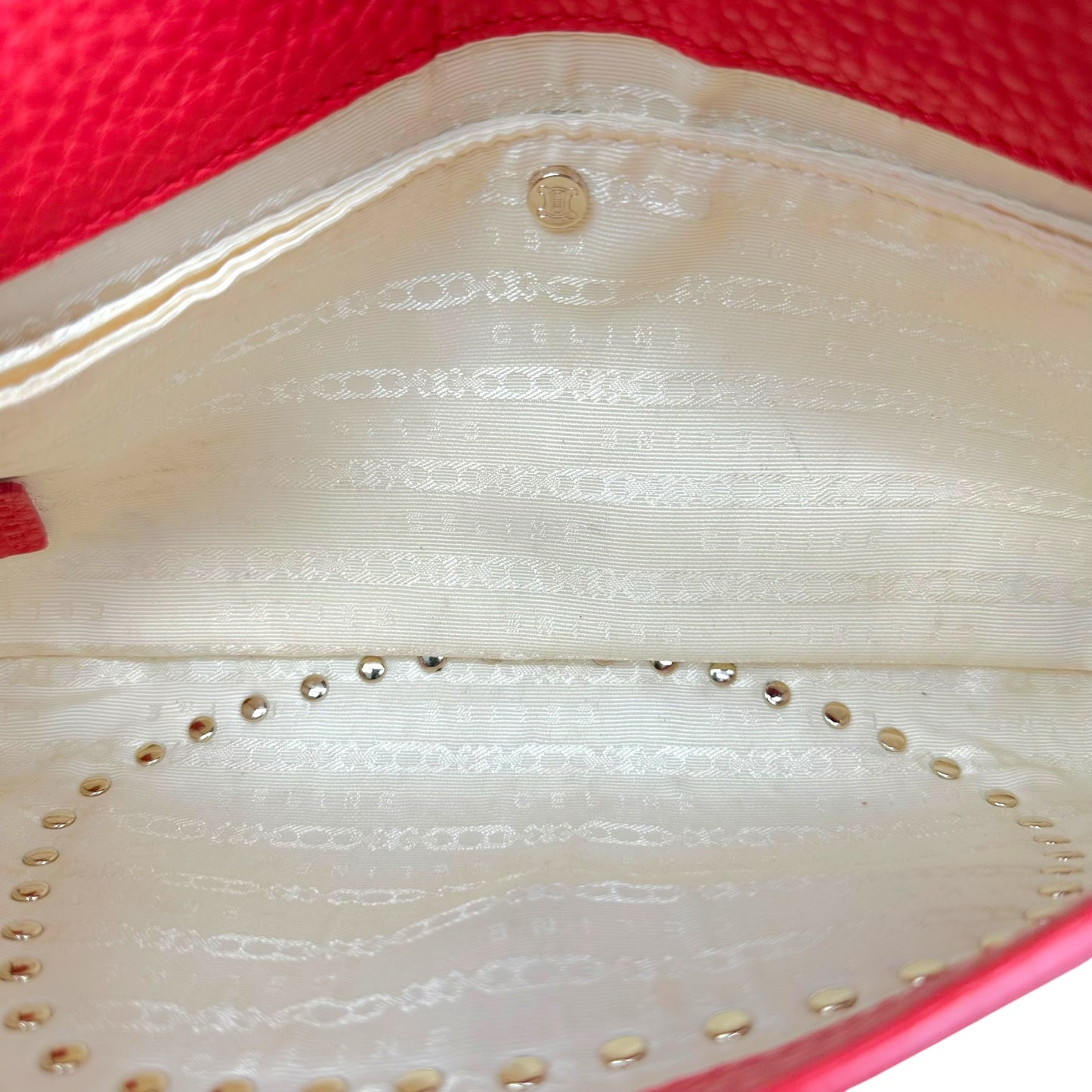 Celine Blood Orange Studded Shoulder Bag
