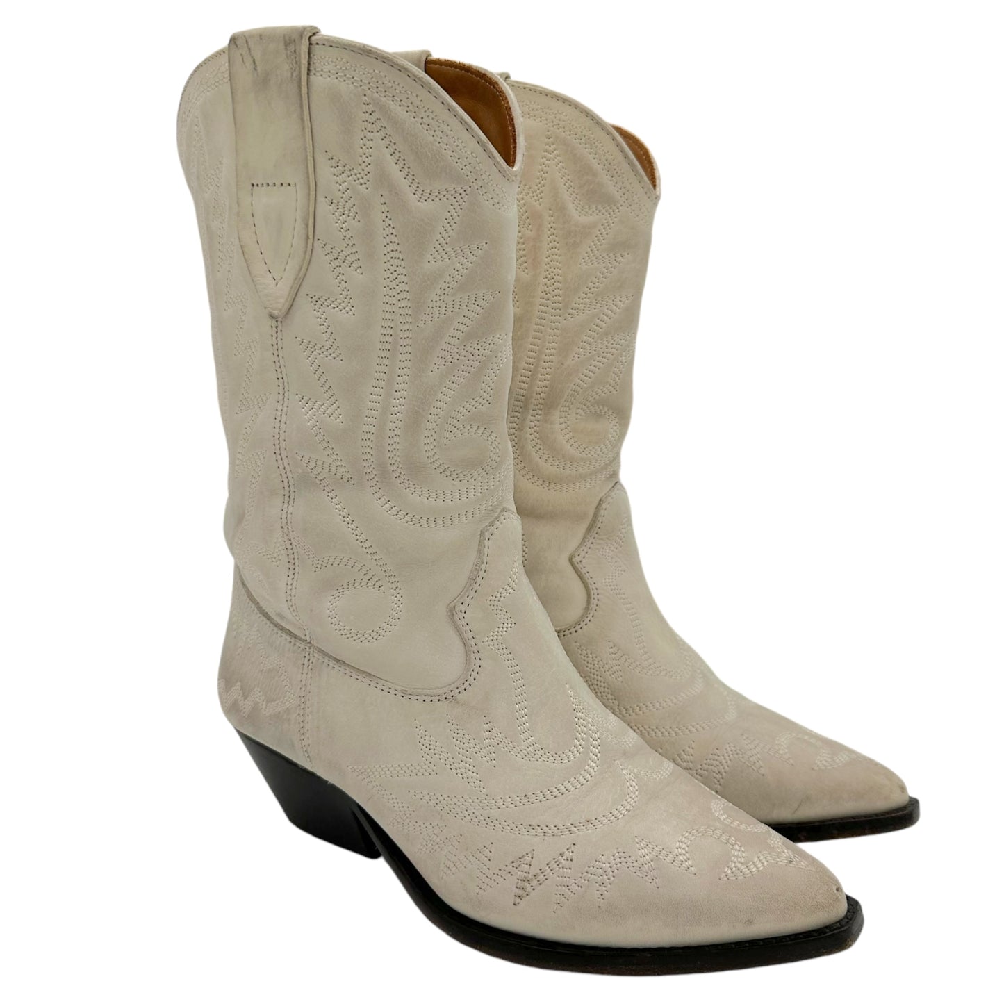 Isabel Marant Ivory Cowboy Boots