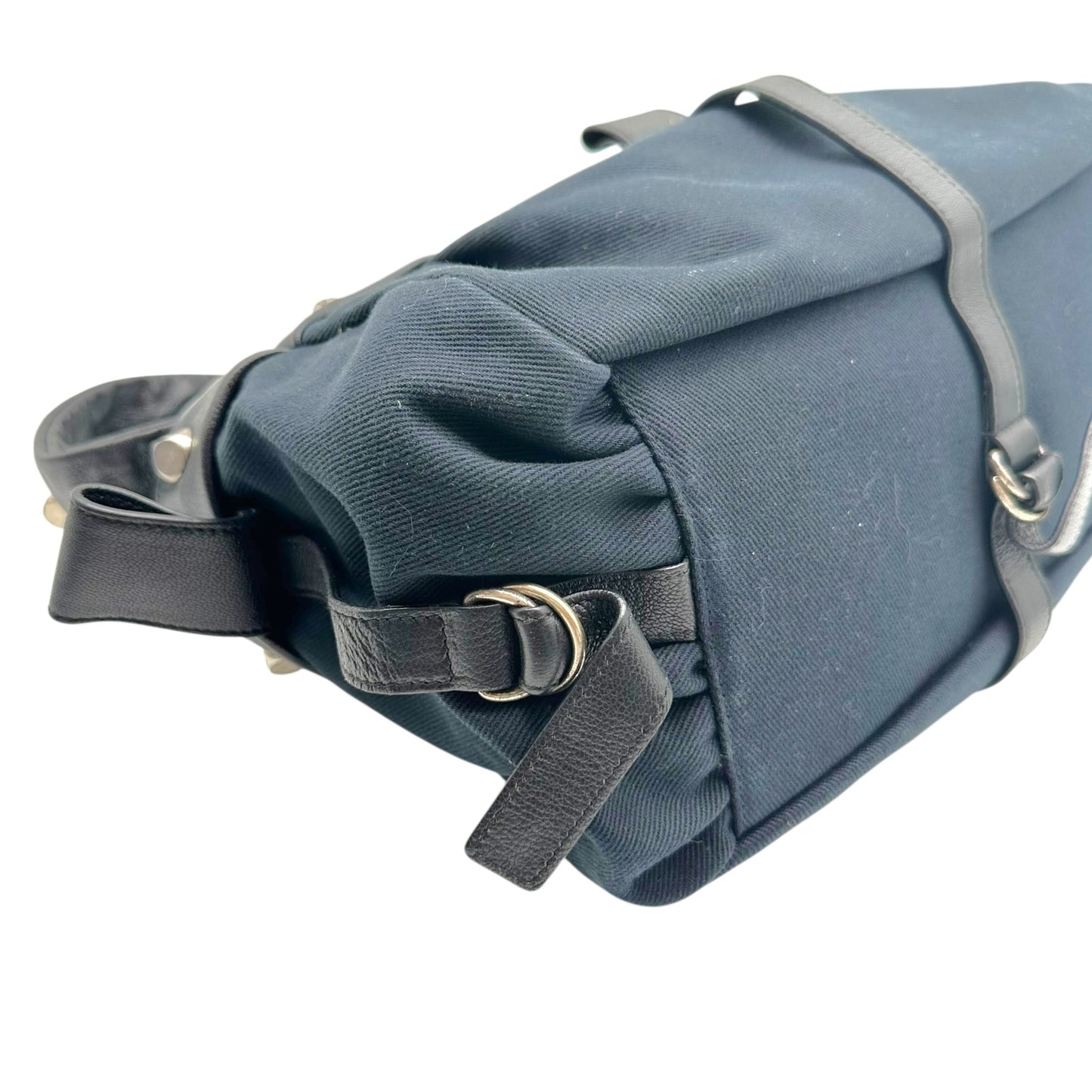 Yves Saint Laurent Rive Gauche by Tom Ford Black Studded Slouchy Shoulder Bag