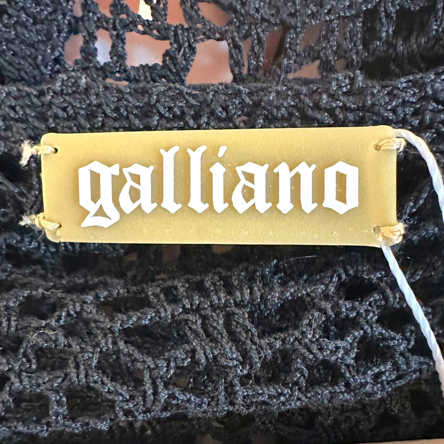 Galliano Black Open Knit Cardigan
