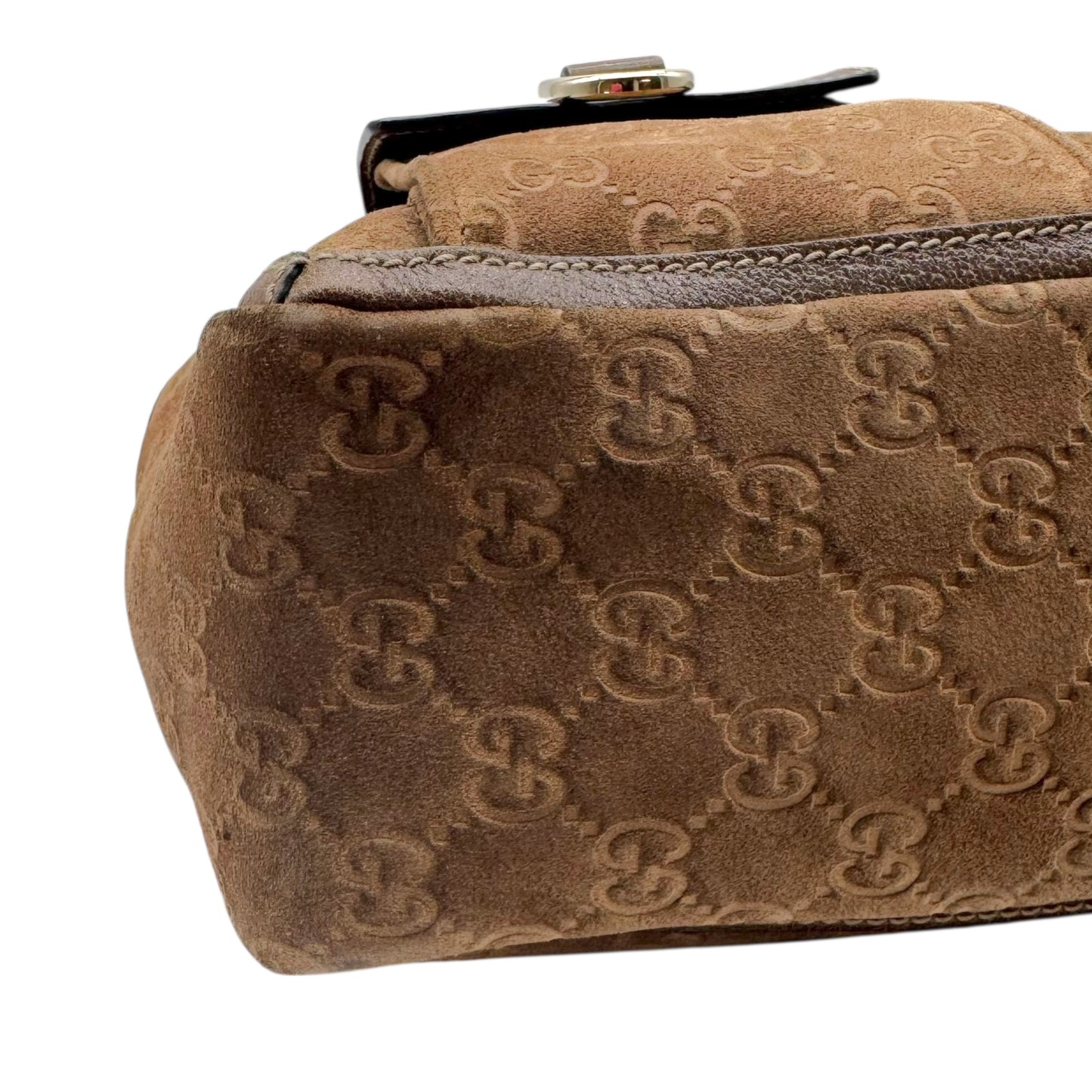 Gucci Brown Suede Guccissima Tote Bag - Outfit Repeater