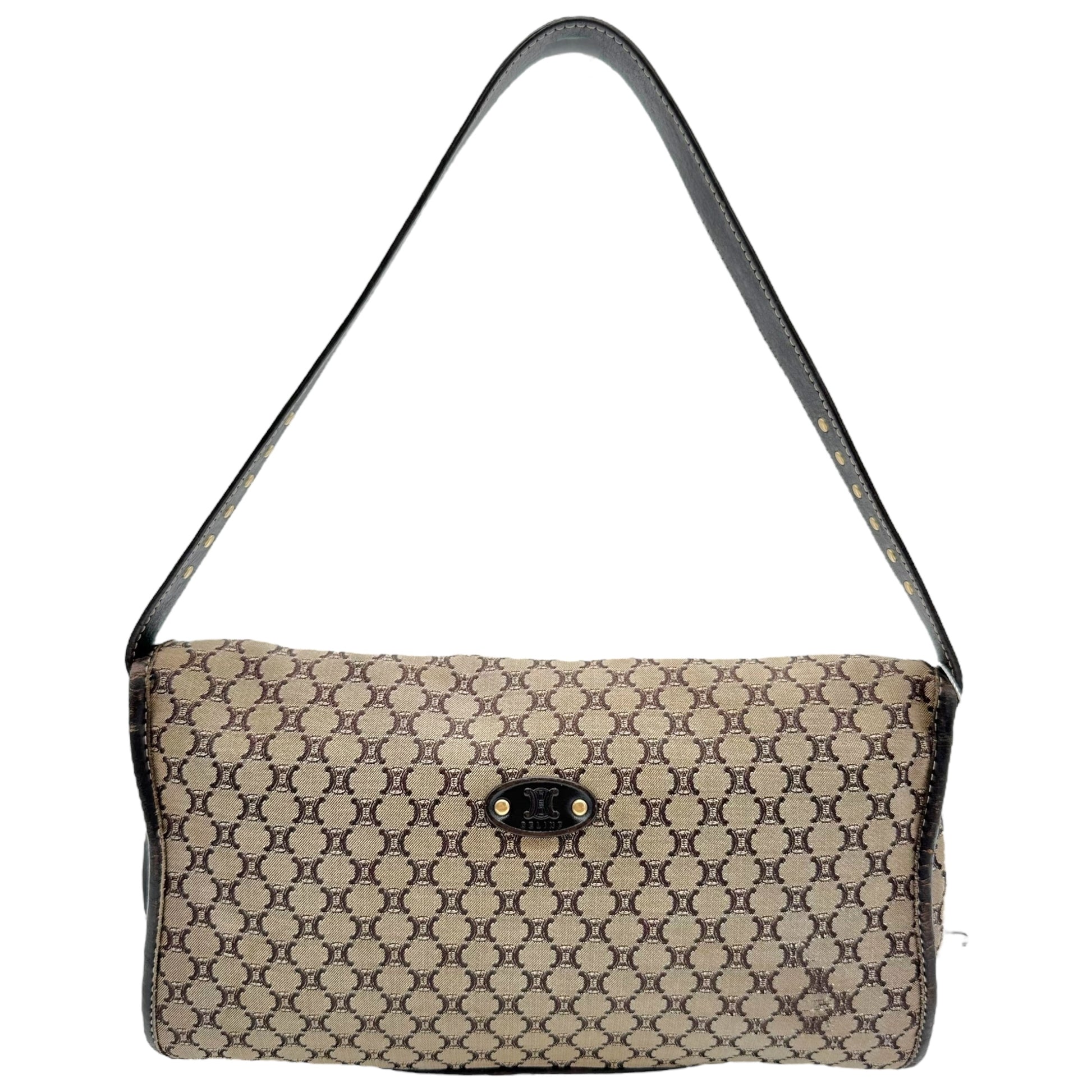 Celine Tan Small Triomphe Monogram Poulbot Bag - Outfit Repeater