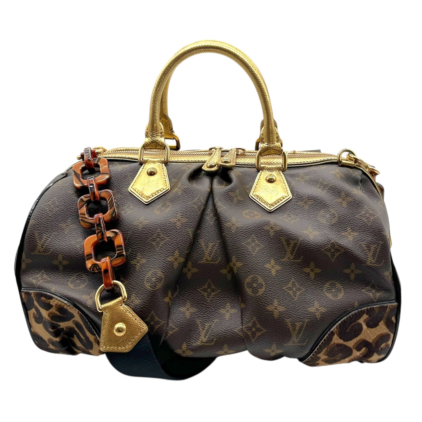 Louis Vuitton Monogram & Leopard Ponyhair Stephen 2-Way Bag