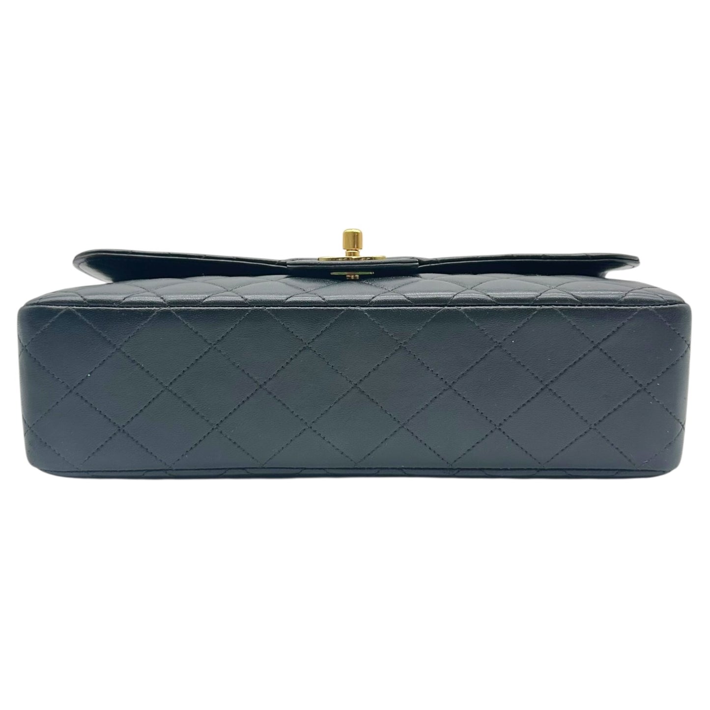 Chanel Black Lambskin Top Handle Flap Bag