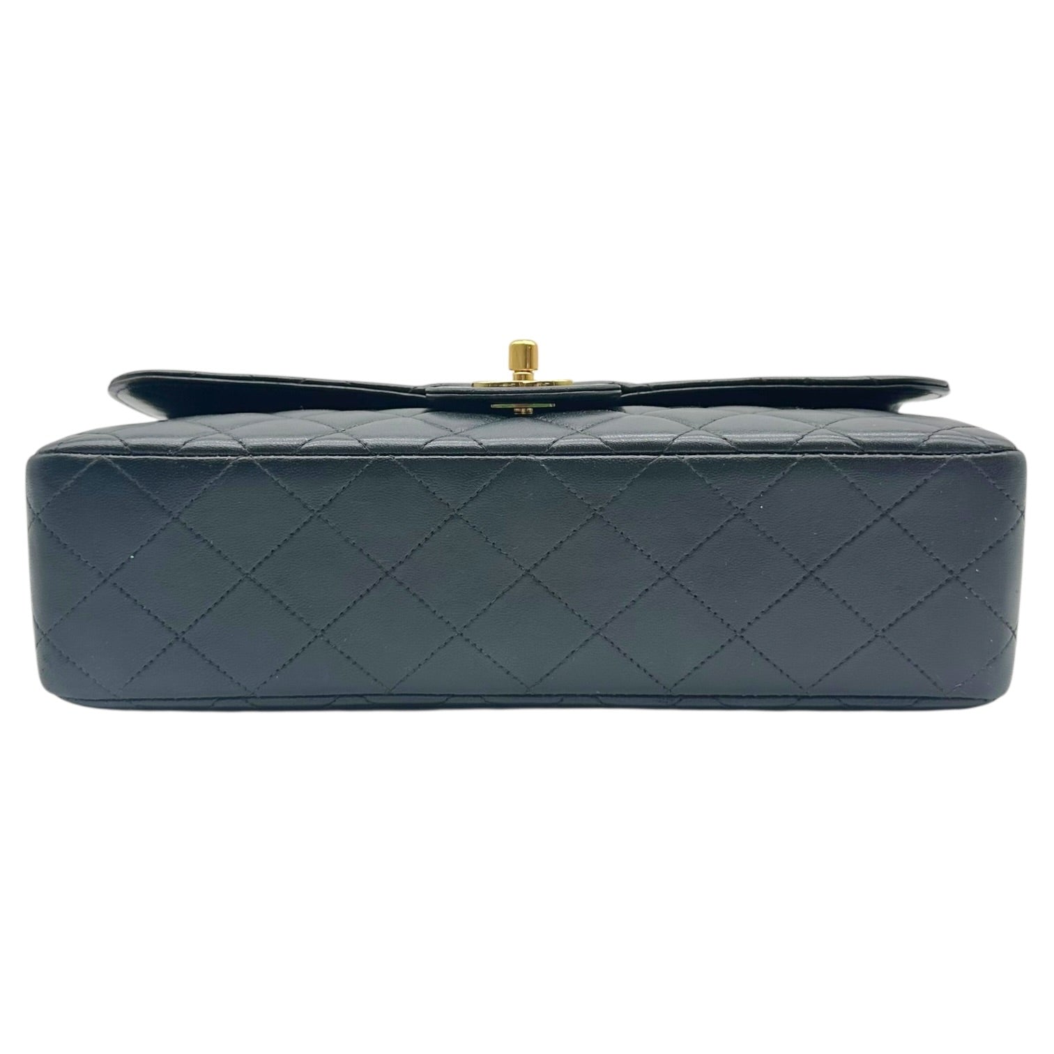 Chanel Black Lambskin Top Handle Flap Bag