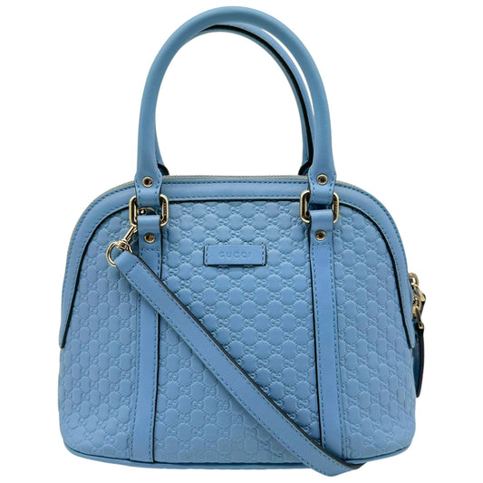 Gucci Light Blue Embossed Guccissima Monogram 2-Way Mini Bag
