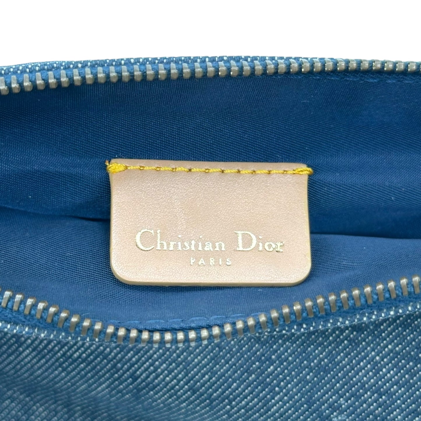 Christian Dior Blue Denim Mini Saddle Bag