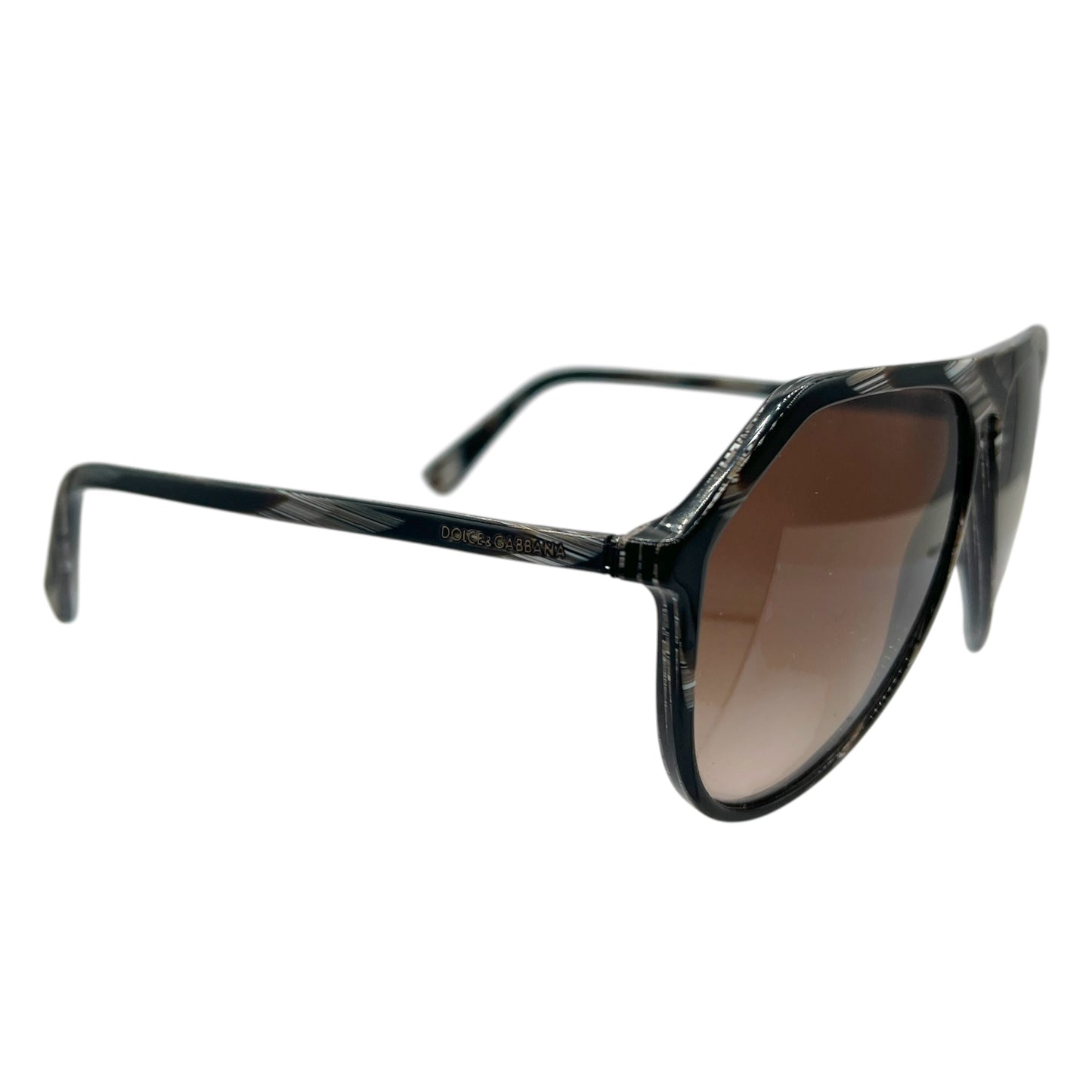 Dolce & Gabbana Printed Aviator Sunglasses w/ Case