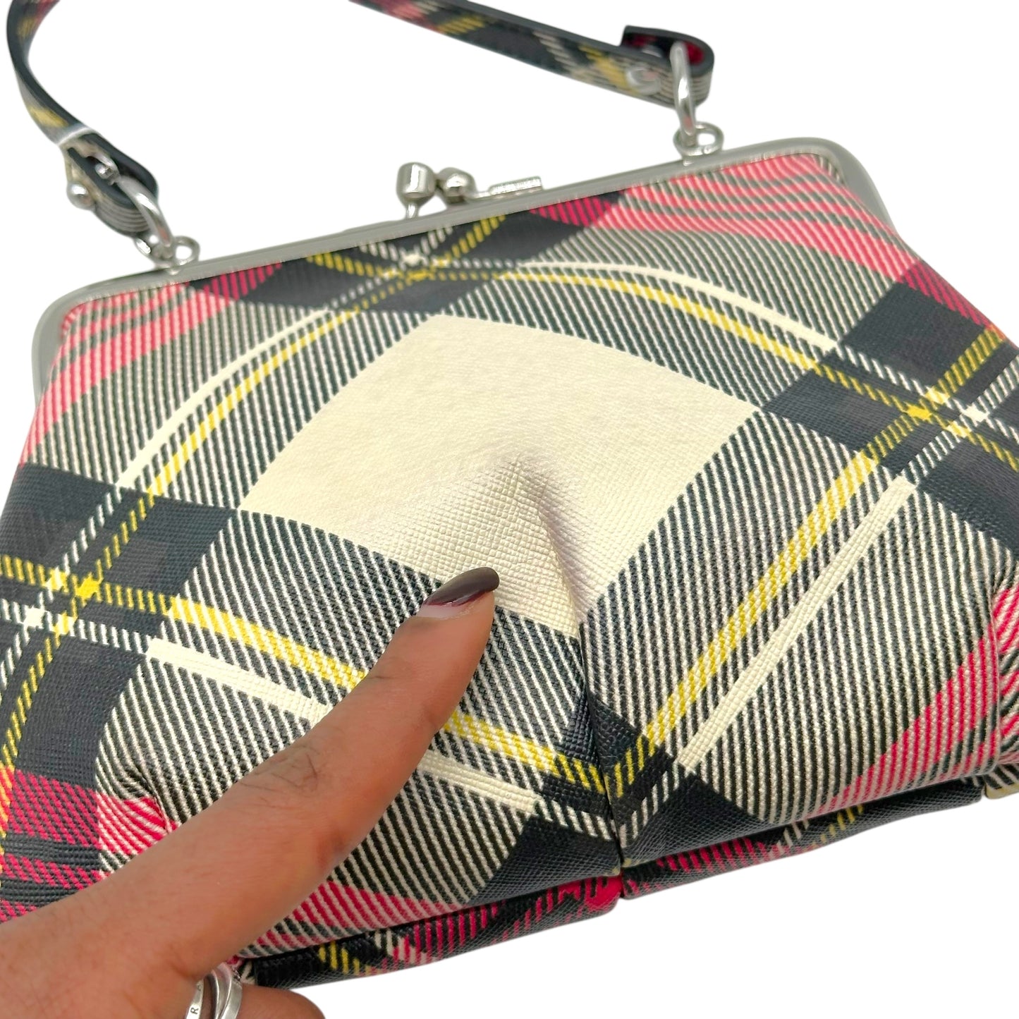 Vivienne Westwood Pink Tartan Top Handle 2-Way Mini Bag