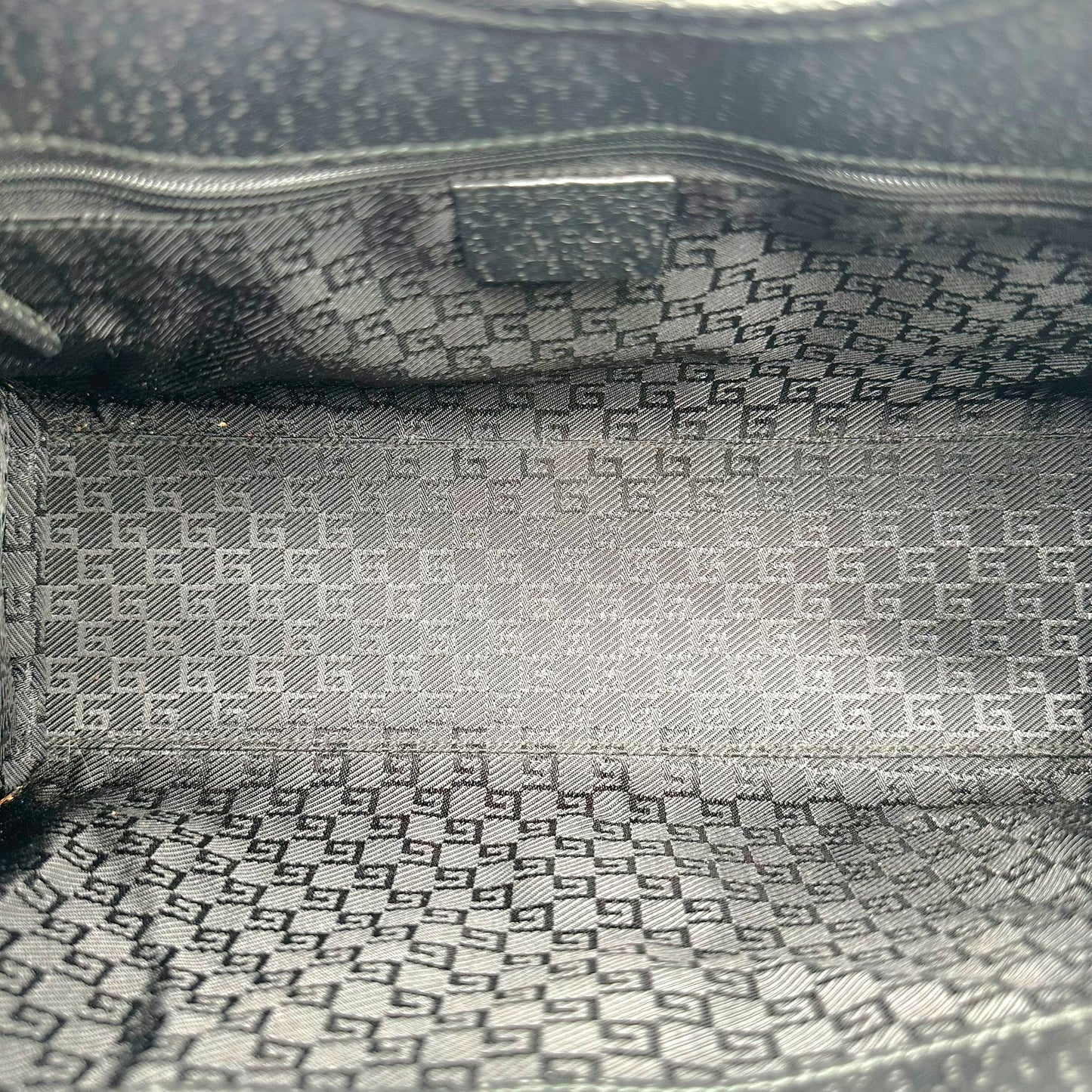 Gucci Taupe Canvas & Black Leather Jackie Bag