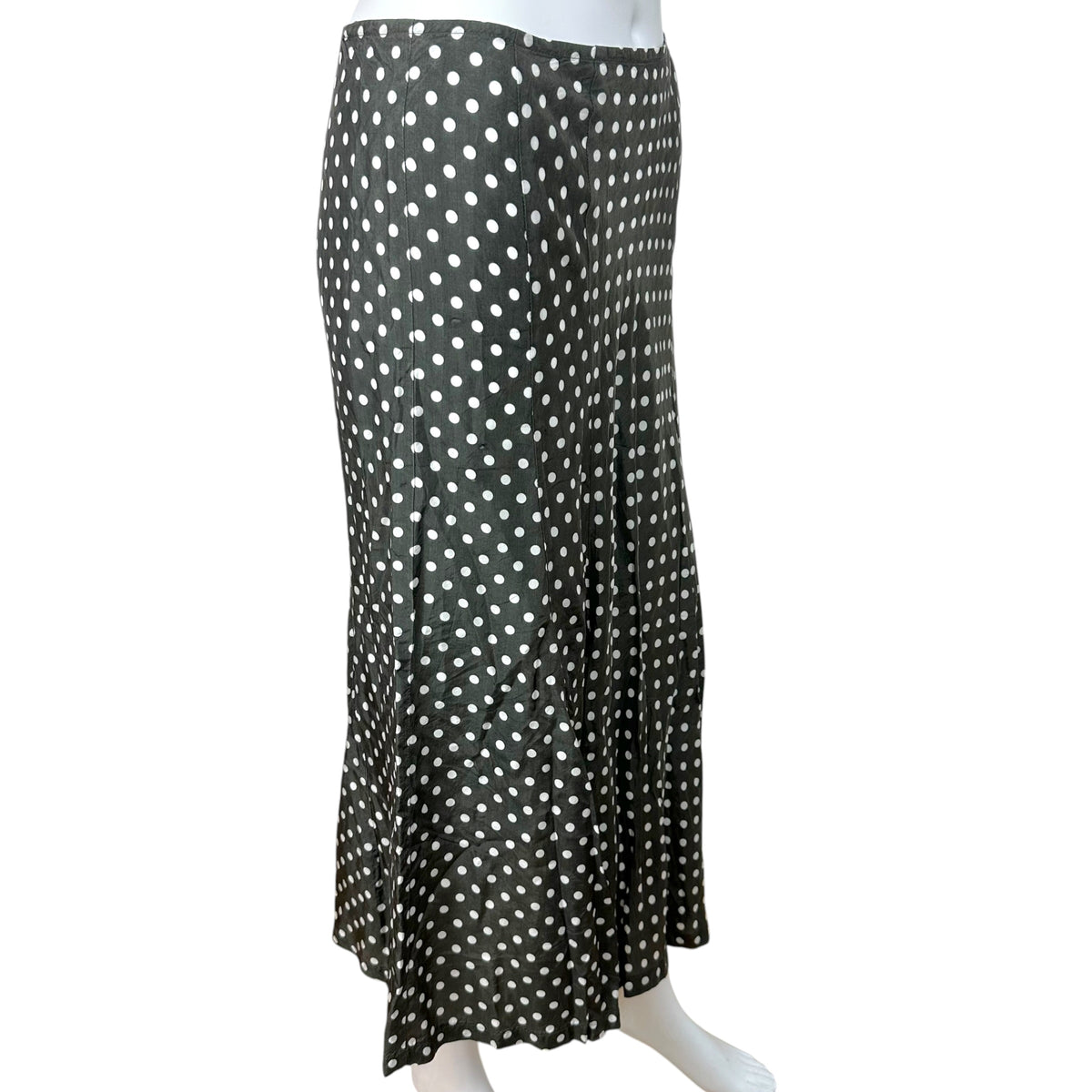 Junya Watanabe Gray White Polka Dot Midi Skirt