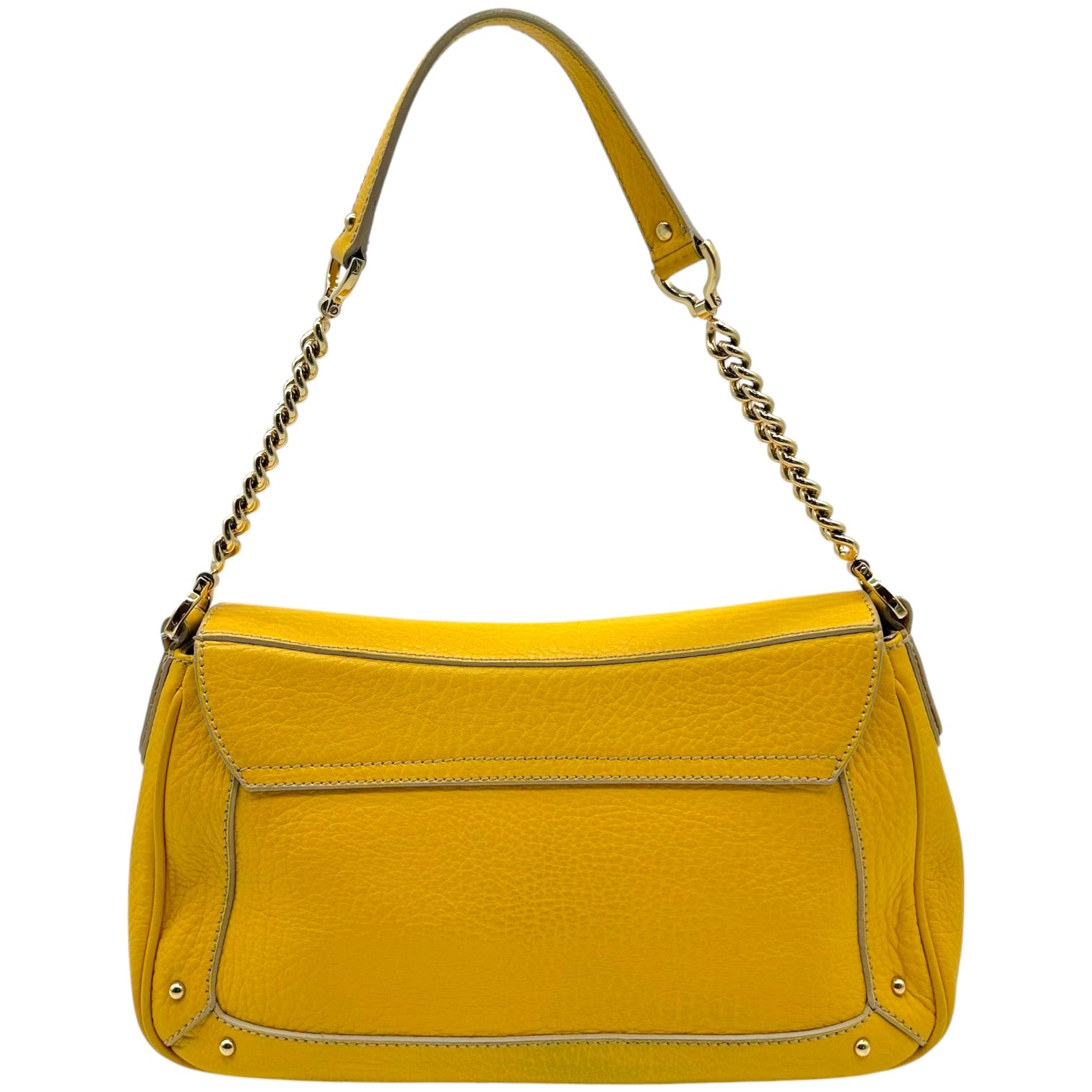 Dolce & Gabbana Yellow Gold Leather Shoulder Bag