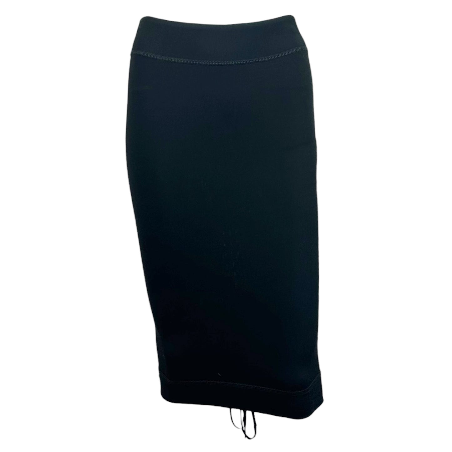 Dolce & Gabbana F/W 2002 Black Lace Up Midi Skirt NEW
