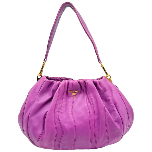 Prada Purple Lambskin Patchwork Shoulder Bag