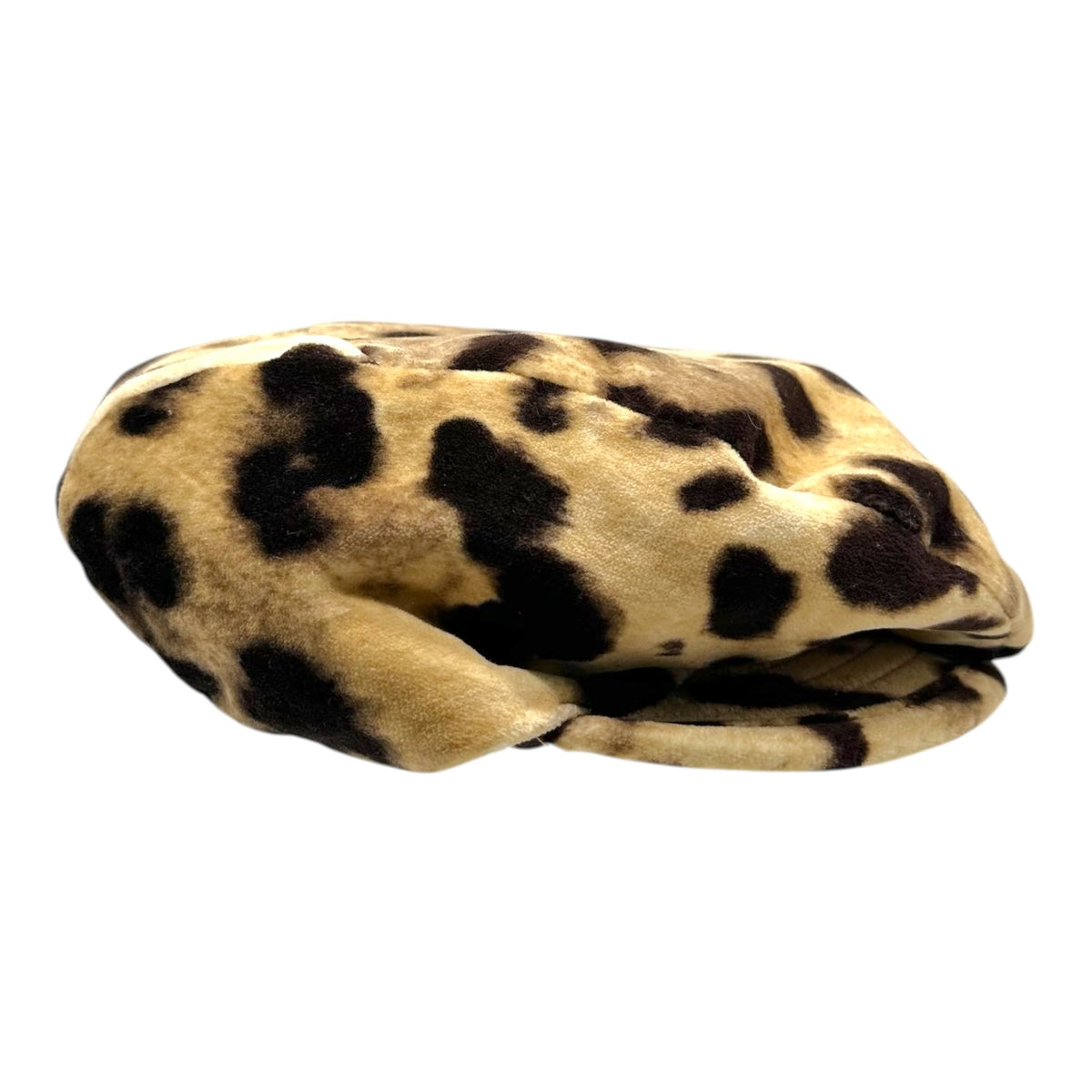 Dolce & Gabbana Leopard Print Velour Newsboy Cap