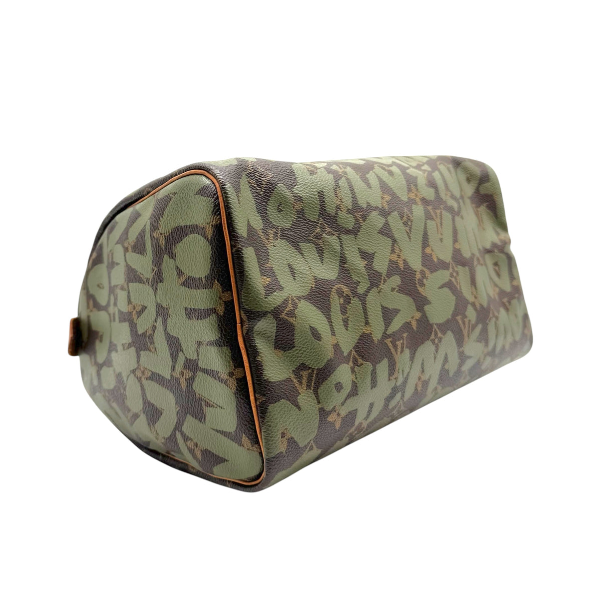 Louis Vuitton Speedy Handbag Green Graffiti Monogram