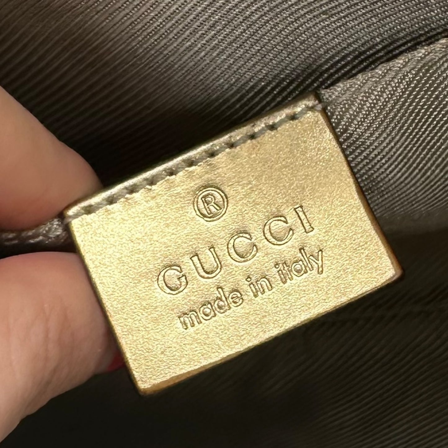 Gucci Light Blue & Gold Crescent Pochette Bag - Outfit Repeater