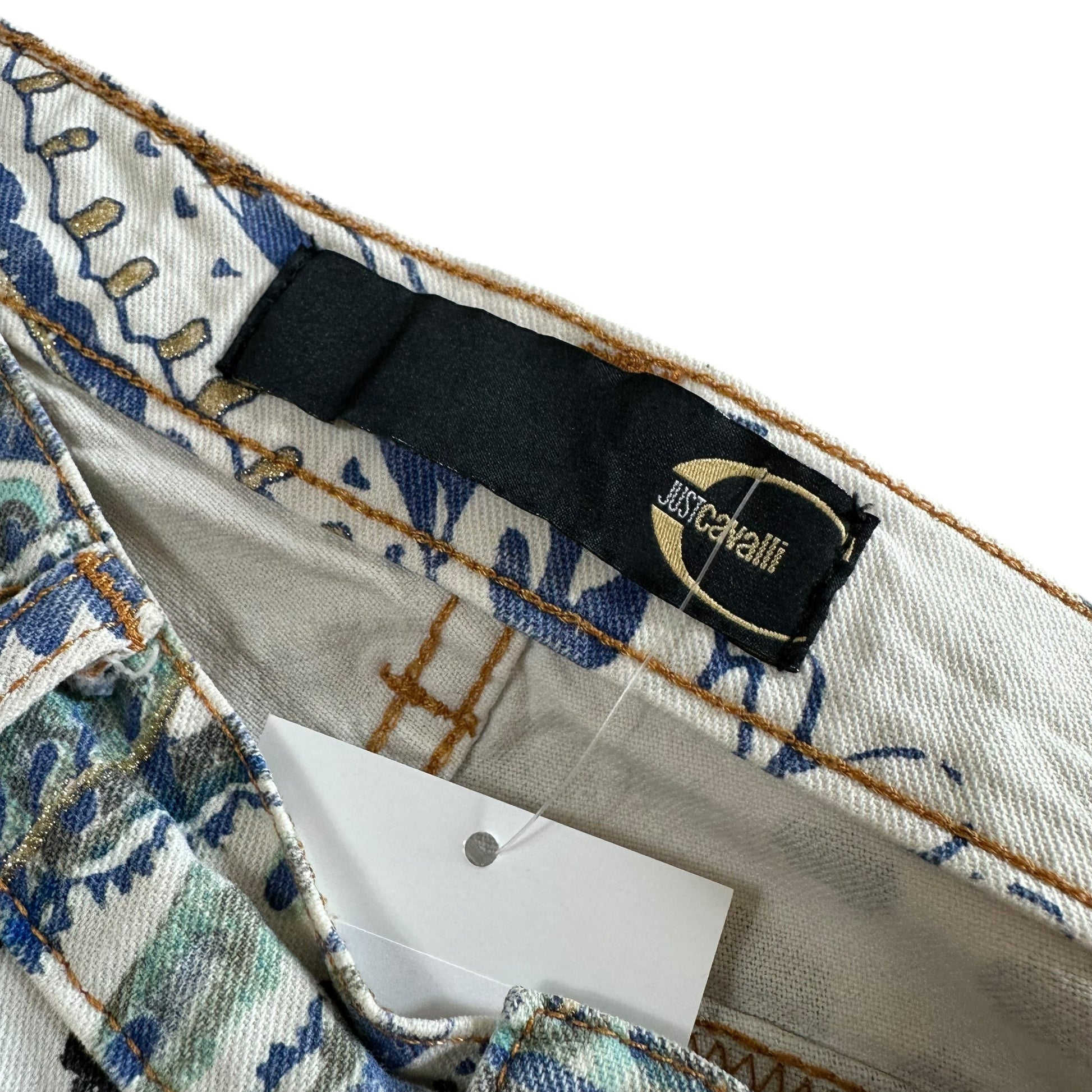 Just Cavalli Roberto Cavalli Blue Paisley & Leopard Printed Jeans - Outfit Repeater