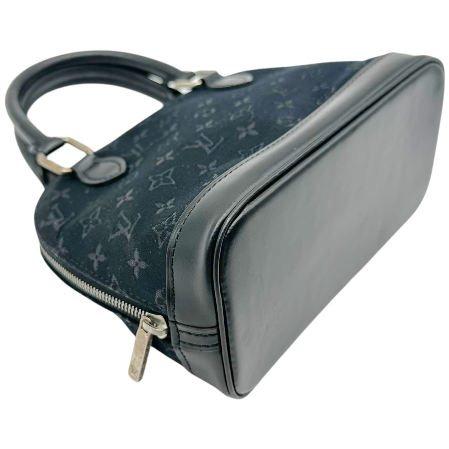 Louis Vuitton Micro Alma Bag Black Satin Monogram