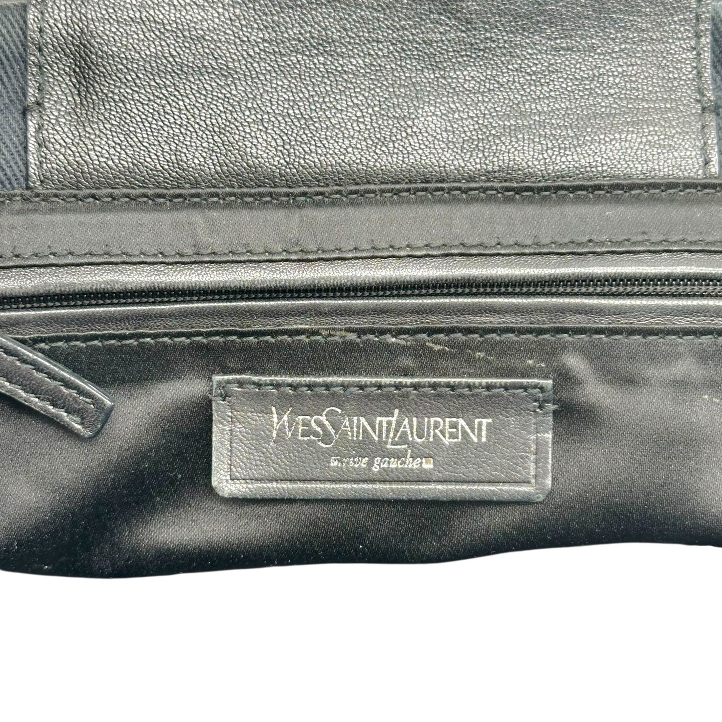 Yves Saint Laurent Rive Gauche by Tom Ford Black Studded Slouchy Shoulder Bag