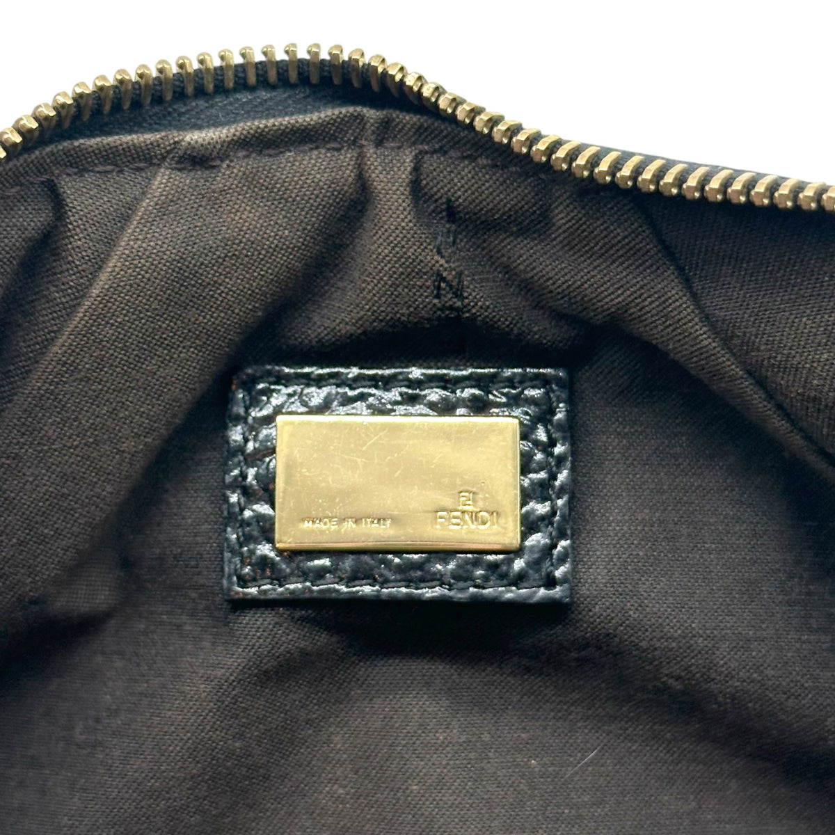 Fendi Pochette Bag Pink Black Sequin Wool