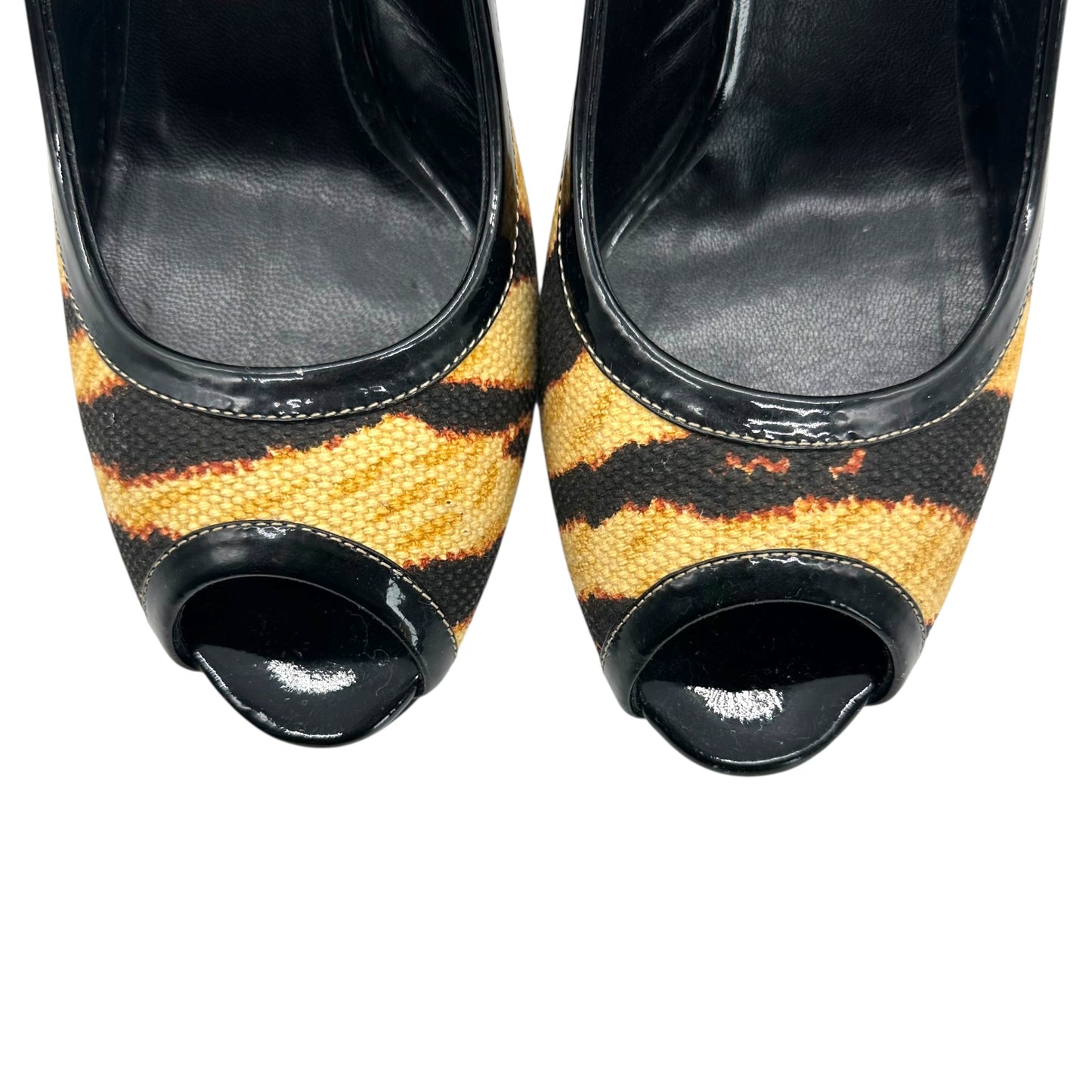 D&G Dolce & Gabbana Tiger Print Slingback Heels