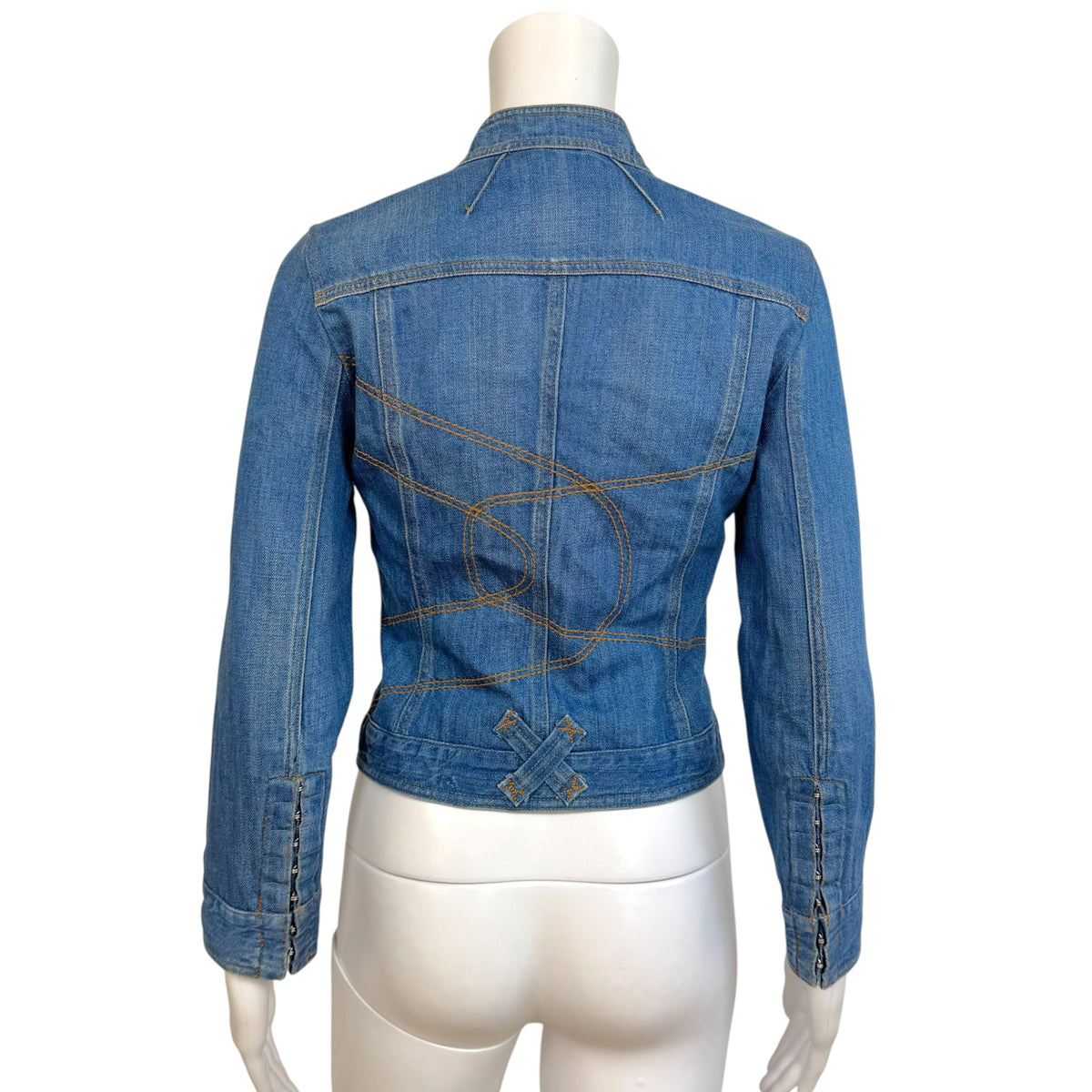 Dolce & Gabbana Denim Jacket Blue Hook & Eye Closure
