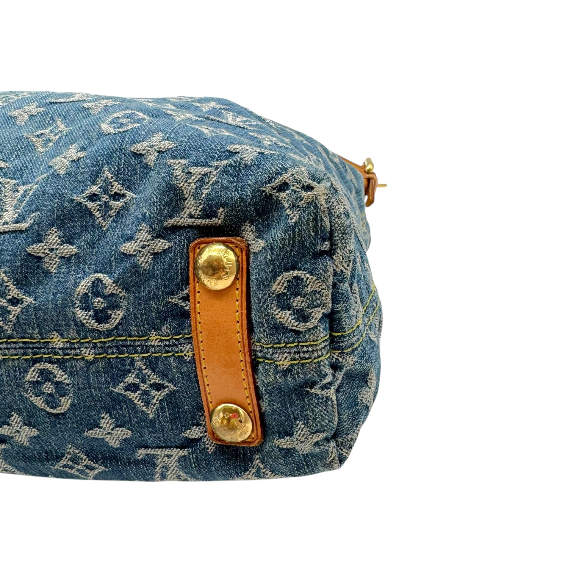 Louis Vuitton Blue Denim Monogram Baggy Gm Shoulder Bag - Outfit Repeater