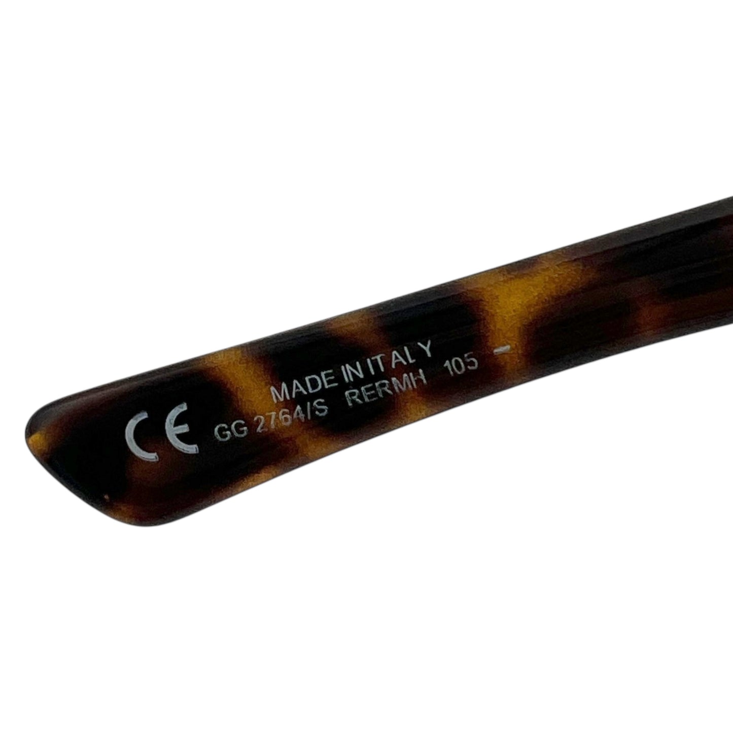Gucci Tortoise Brown & Gold Horsebit Arm Oversized Shield Sunglasses GG2764 w/ Case