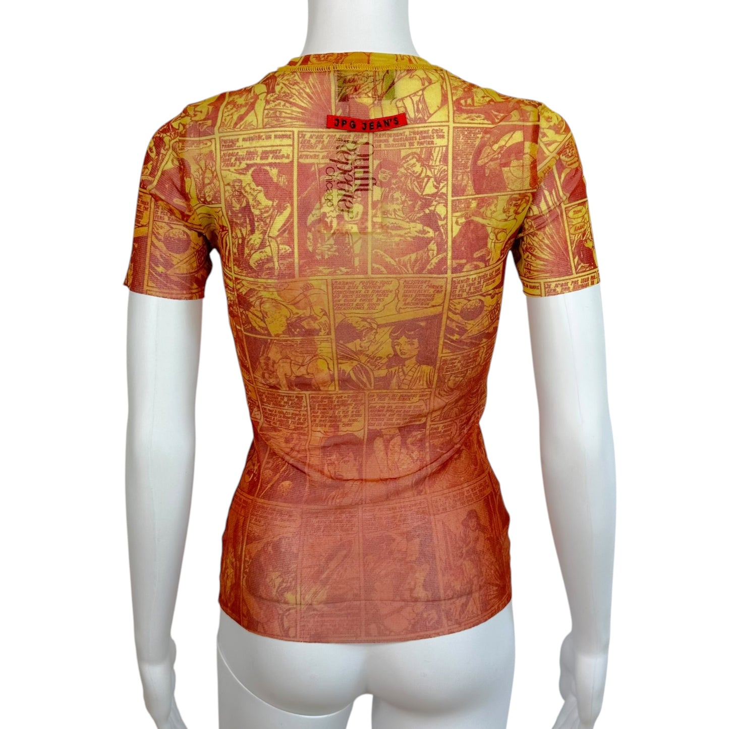 Jean Paul Gaultier Yellow & Red Comic Book Print T-Shirt