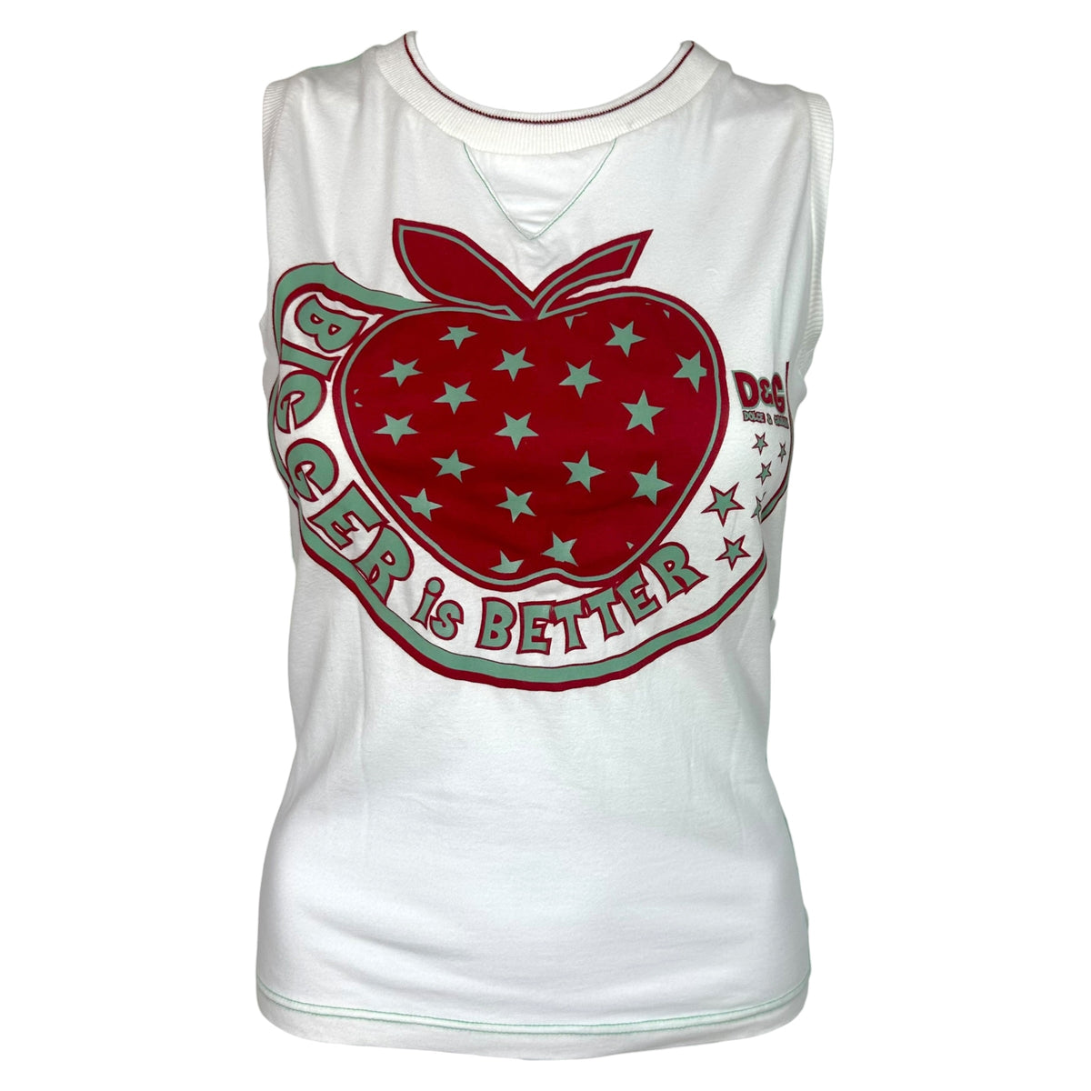D&G Dolce & Gabbana 'Bigger is Better' Strawberry Graphic Tank