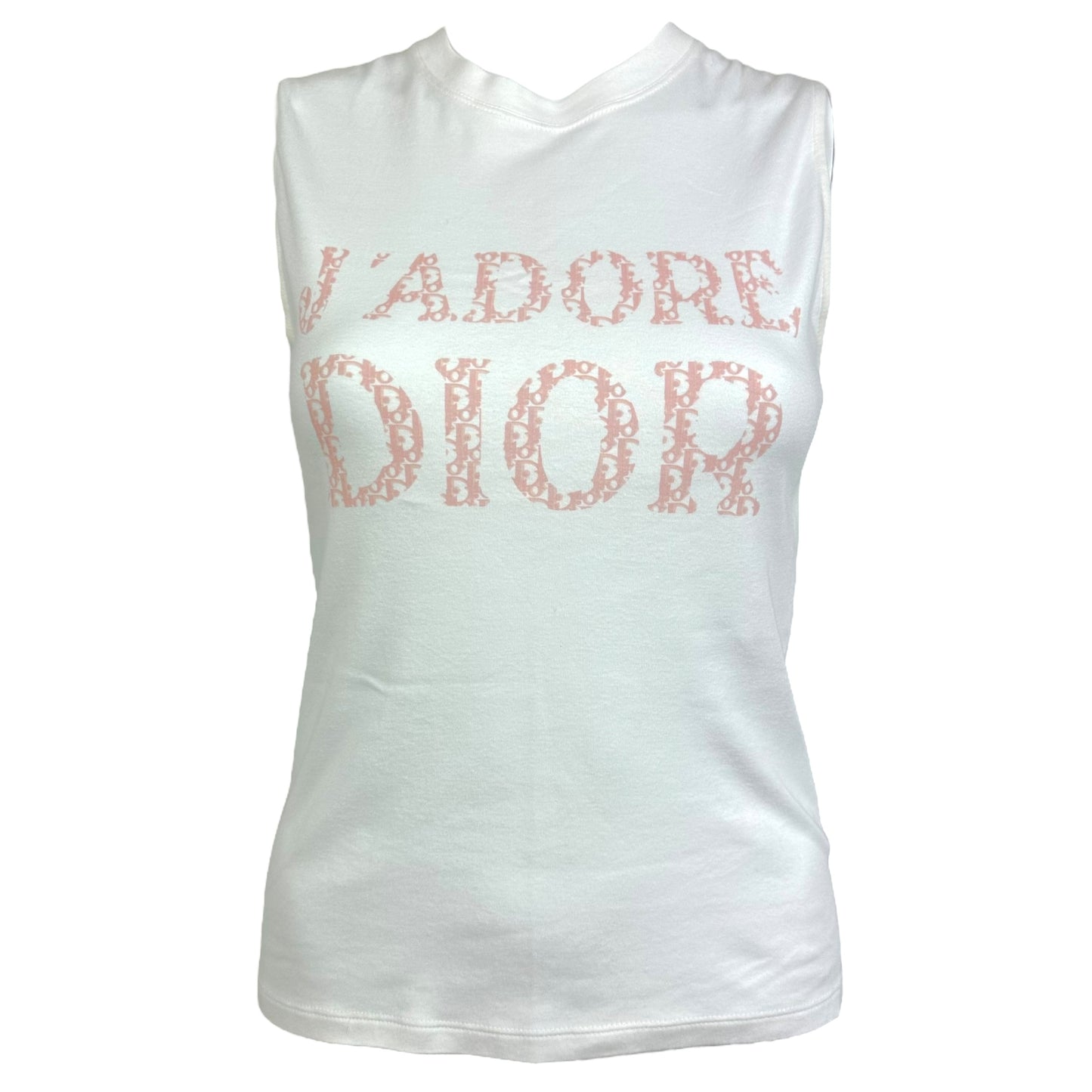 Christian Dior S/S 2004 J'Adore Dior Pink Monogram Tank Top