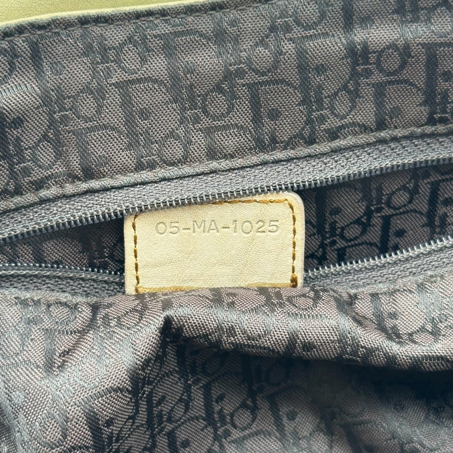 Christian Dior Ivory Leather Gaucho Shoulder Bag