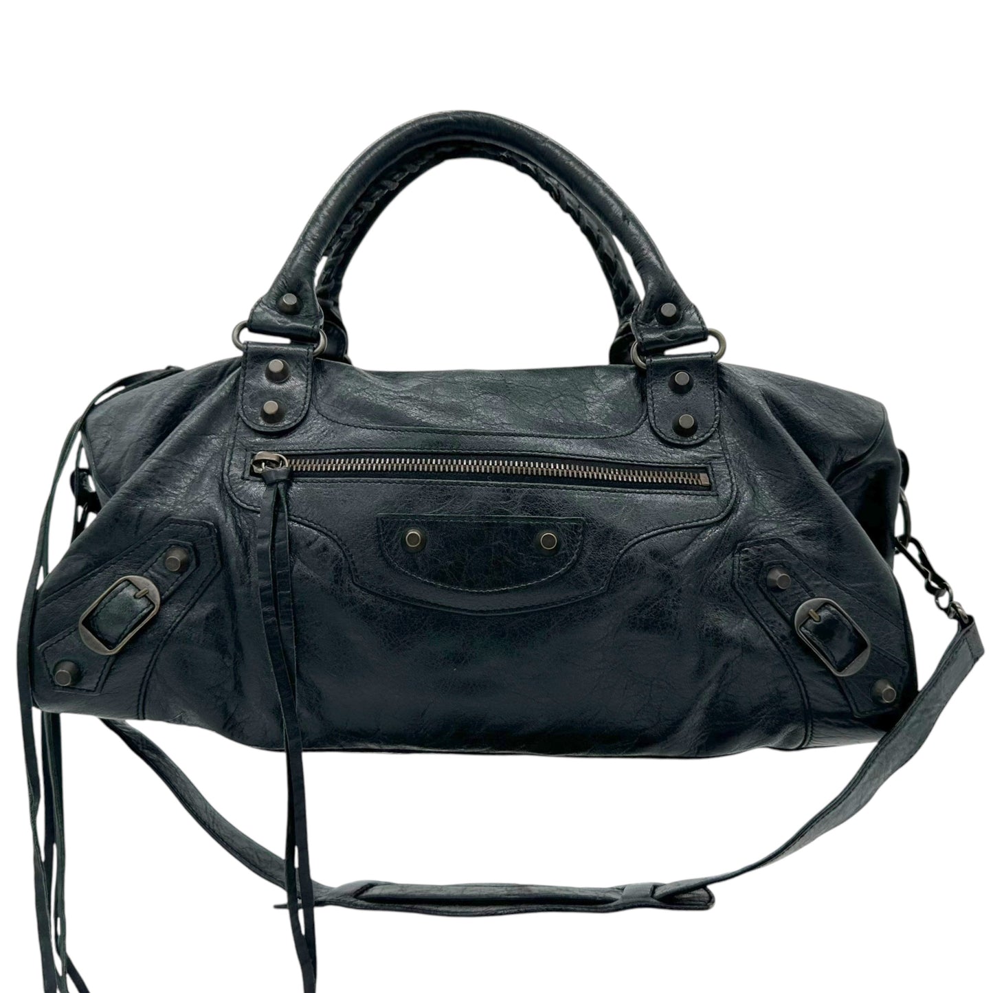 Balenciaga Black Leather City Bag - Outfit Repeater