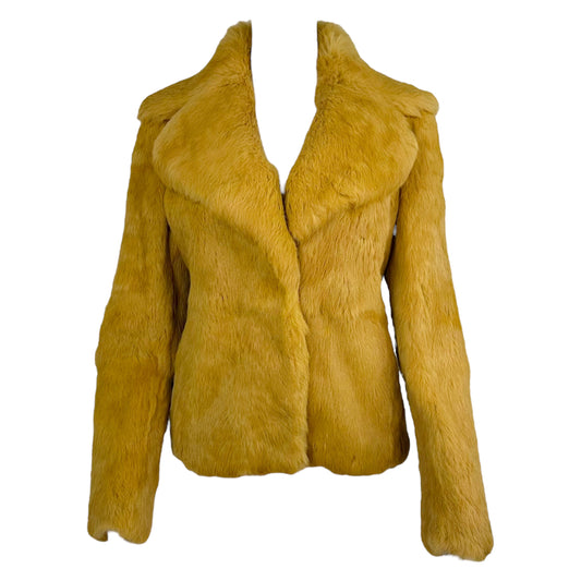 Dolce & Gabbana Yellow-Beige Rabbit Fur Jacket - Outfit Repeater