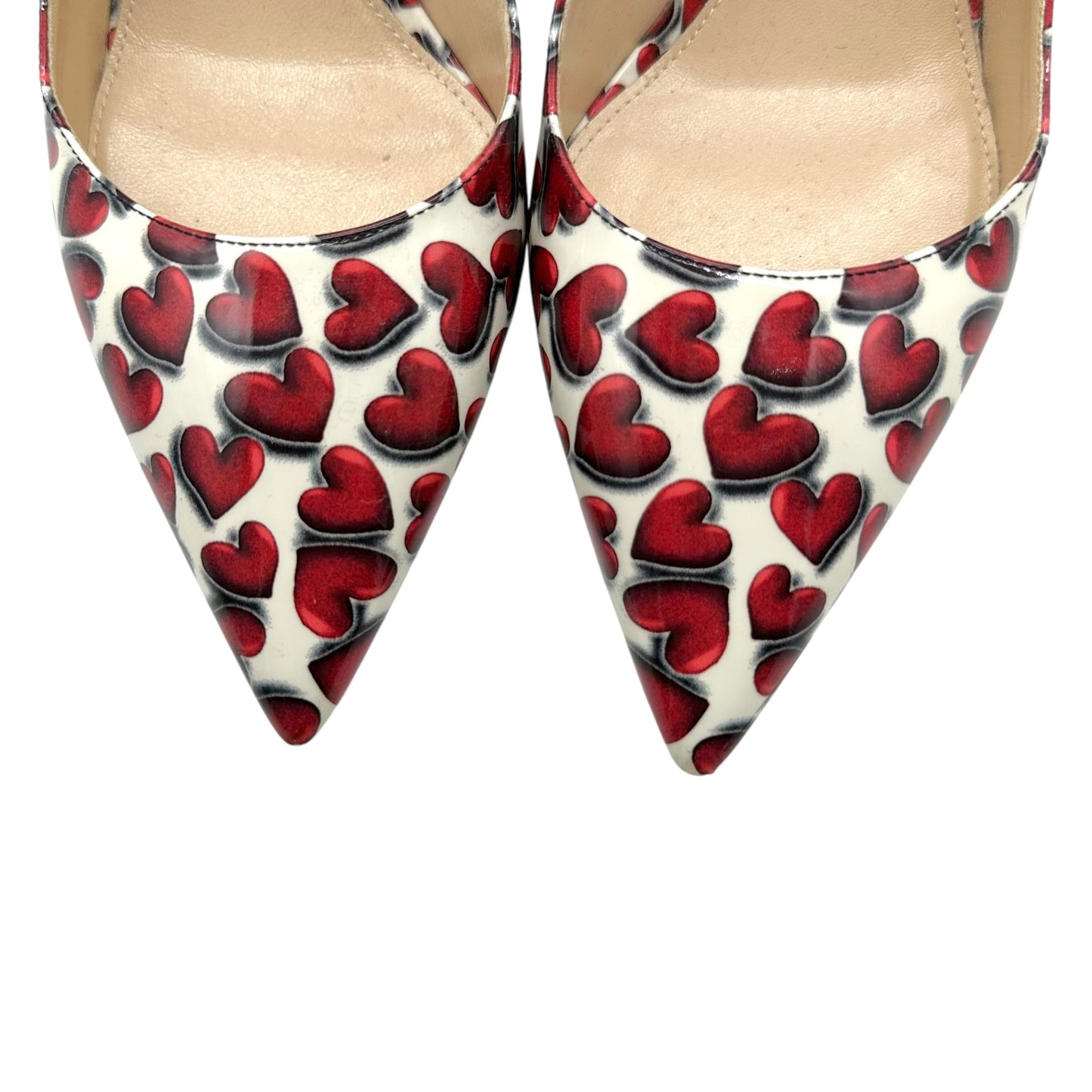 Prada Heart Print Patent Leather Heels