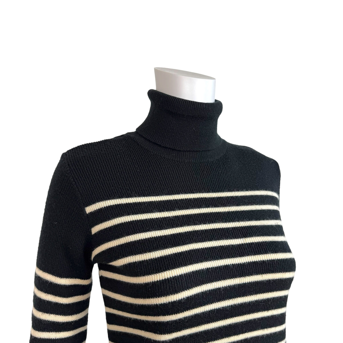 Jean Paul Gaultier Turtleneck Sweater Black White Stripes