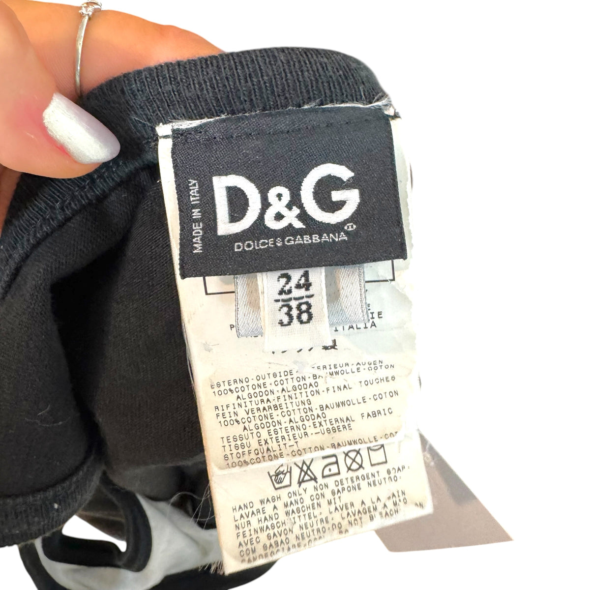D&G Dolce & Gabbana Black & White Elvis Graphic Tank Top