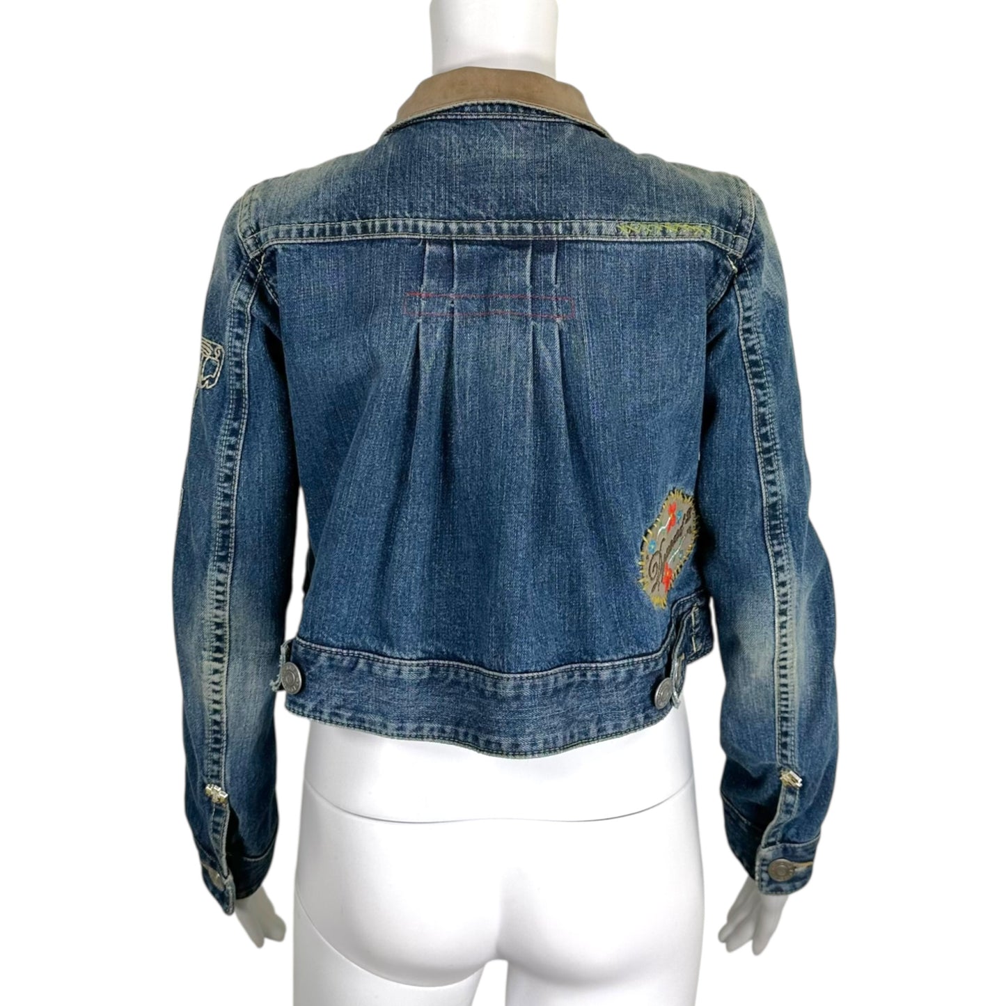 Dsquared2 Embroidered Crop Denim Jacket