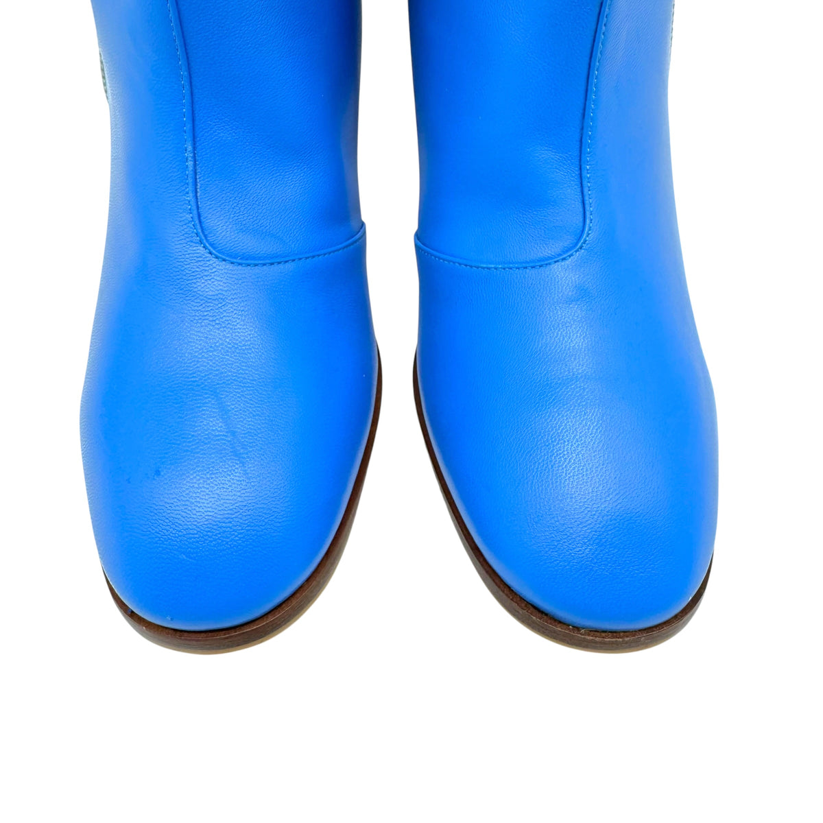 Gucci x Adidas Blue Leather Heeled Boots